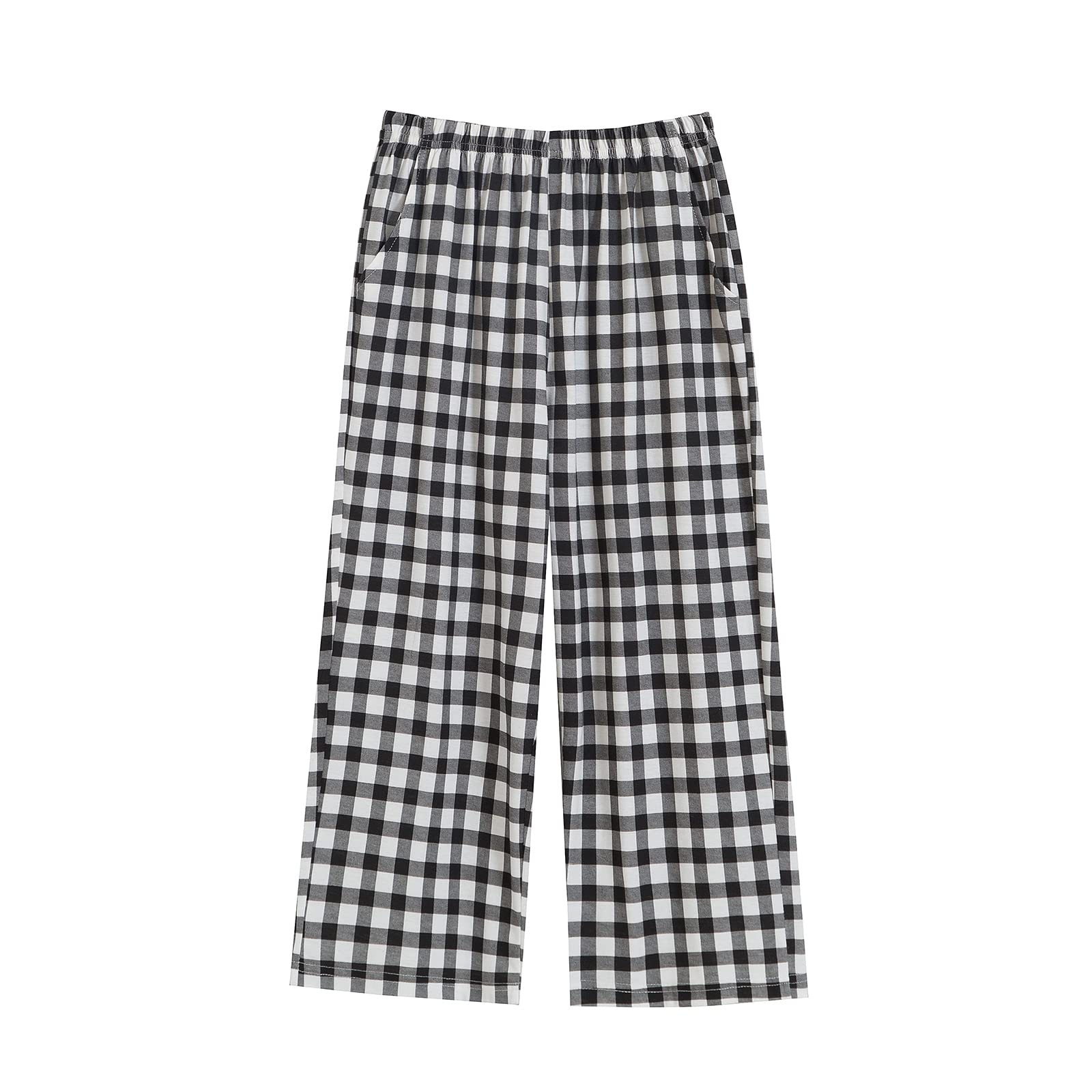 Skateboarding Frog Women's Cotton Pajama Set - Soft Loungewear Sleepwear with Crop T-Shirt & Plaid Capri Pants (Black) | Perfect for Sleepovers, Relaxing at Home & Cozy Nights