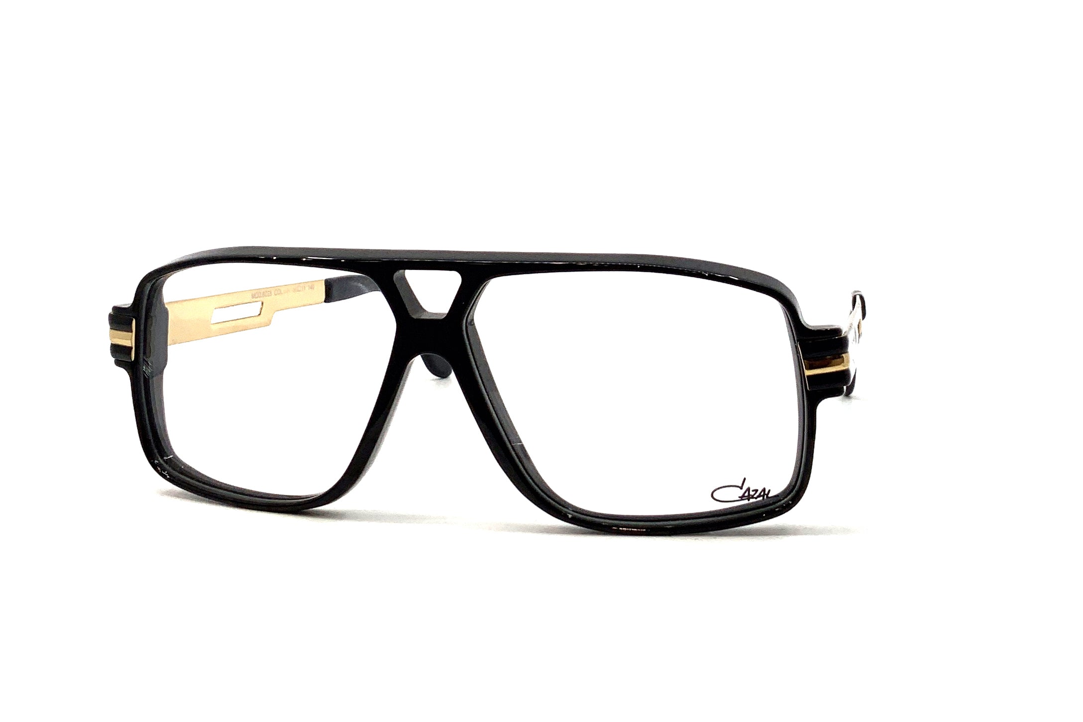 Cazal 6023 Sunglasses for Men & Women - Black/Gold Frame with UV Protection - Stylish Retro Aviator Glasses for Driving, Outdoor & Fashion