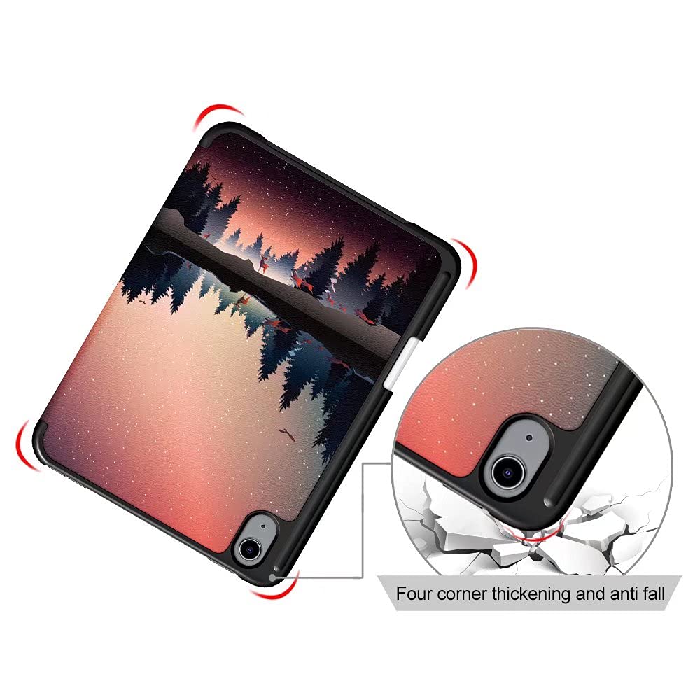 Premium Lightweight Tri-Fold Case for Apple iPad Mini 6 (2021 8.3-inch) - Auto Wake/Sleep, Pencil Holder & Adjustable Stand | Perfect for Work, Study & Travel (Forest Dusk)