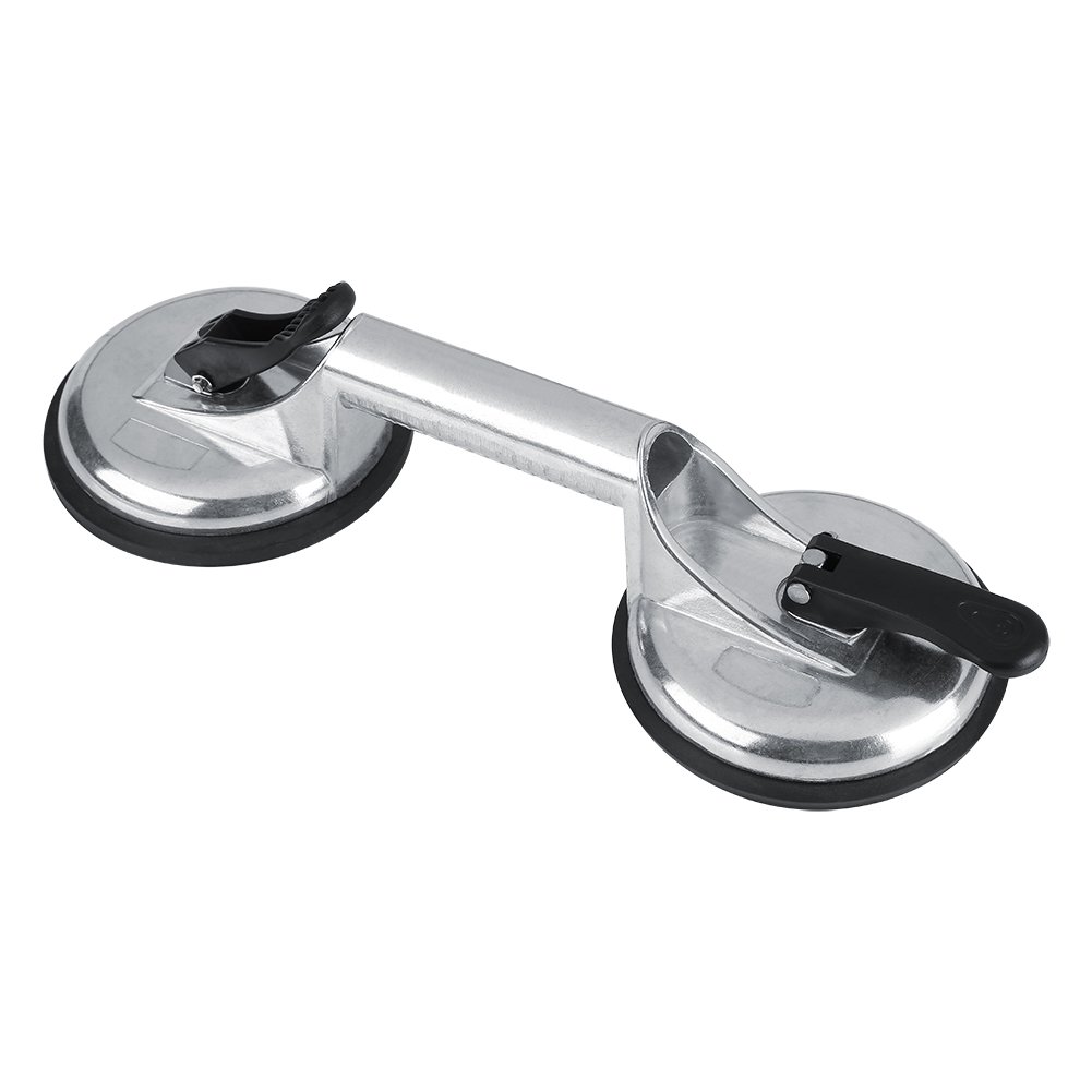 Heavy Duty Aluminum Alloy Vacuum Suction Cup - Professional Double Plate Glass Lifter & Dent Puller for Window Installation, Auto Body Repair, and Glass Moving