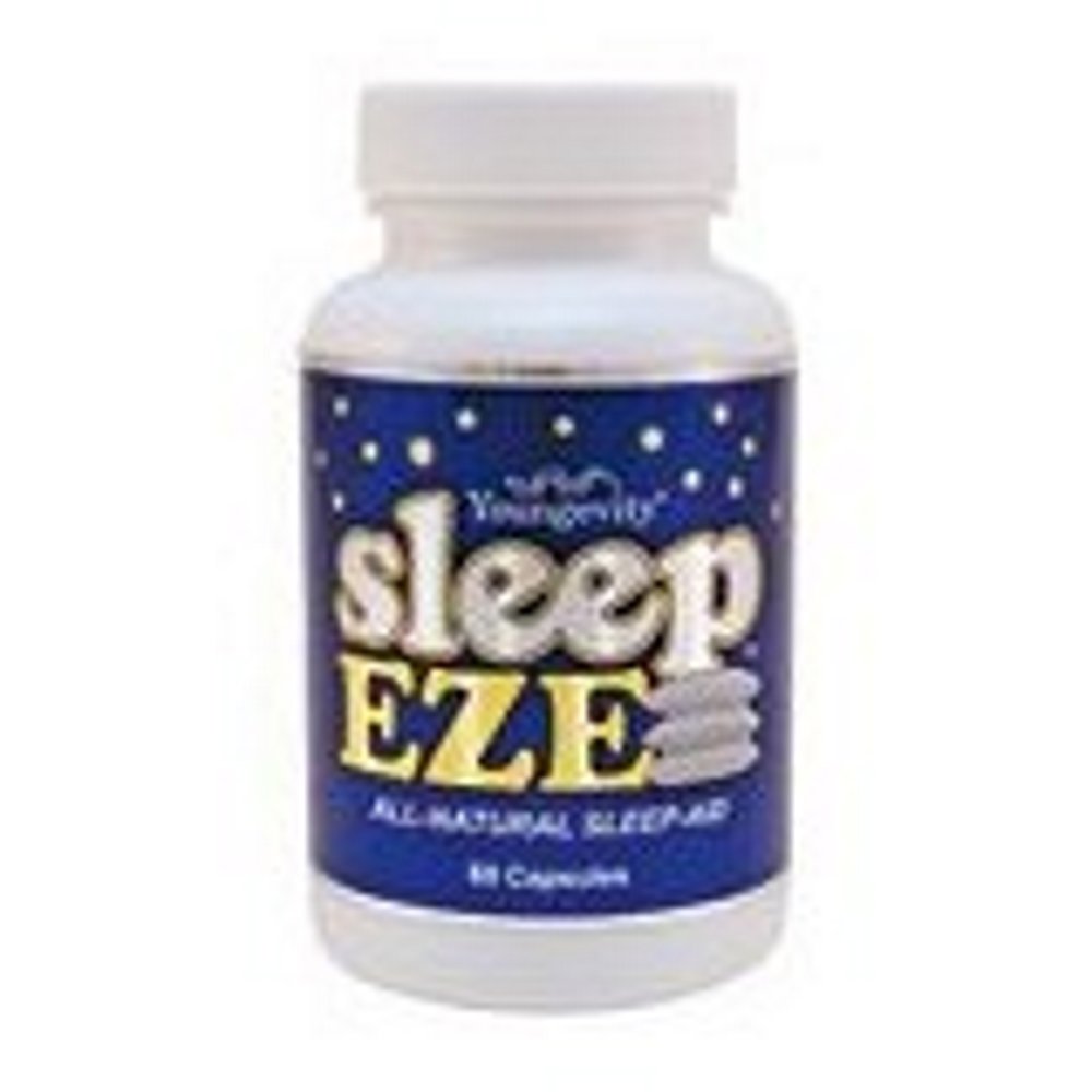 Sleep EZE 60 Capsules (2 Bottles) - Natural Sleep Aid Supplement for Adults - Promotes Relaxation & Better Sleep - Perfect for Nighttime Use, Travel & Jet Lag Relief