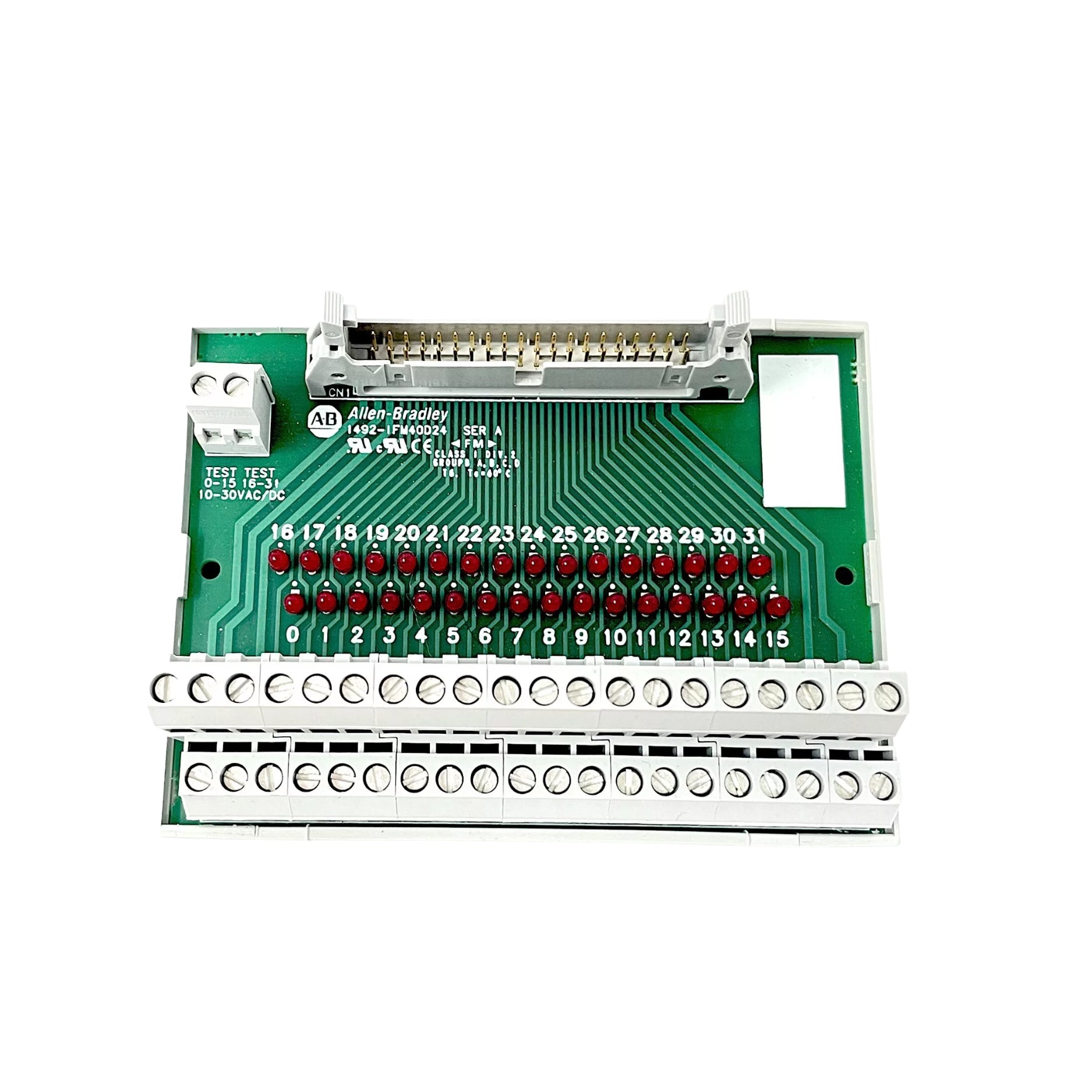 Allen Bradley 1492 IFM40D24 DIN Rail Mount Terminal Block - 24V DC Interface Module for Industrial Automation & Control Systems | Perfect for PLC Wiring, Motor Control Panels & Electrical Cabinets