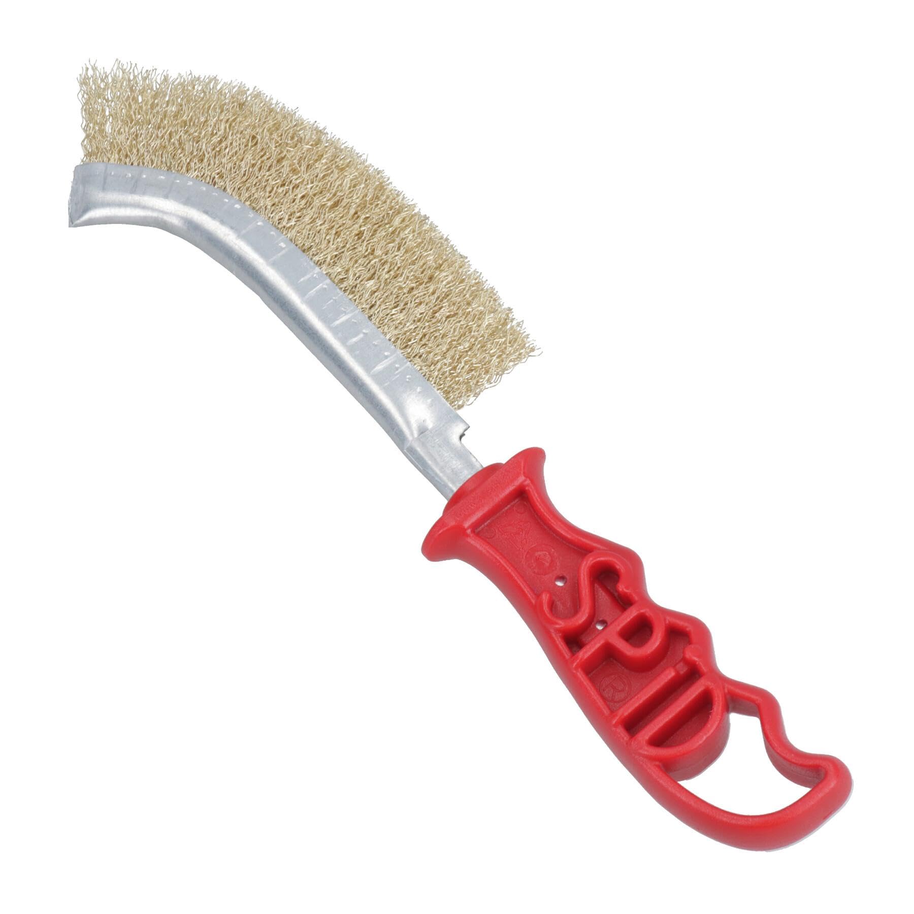 Italian Brass Coated Wire Spid Brush - 24 Pack for Rust Removal, Cleaning & Polishing | Heavy-Duty Hand Brush for Metal, Wood & Automotive Surfaces | Perfect for DIY, Workshop & Industrial Use