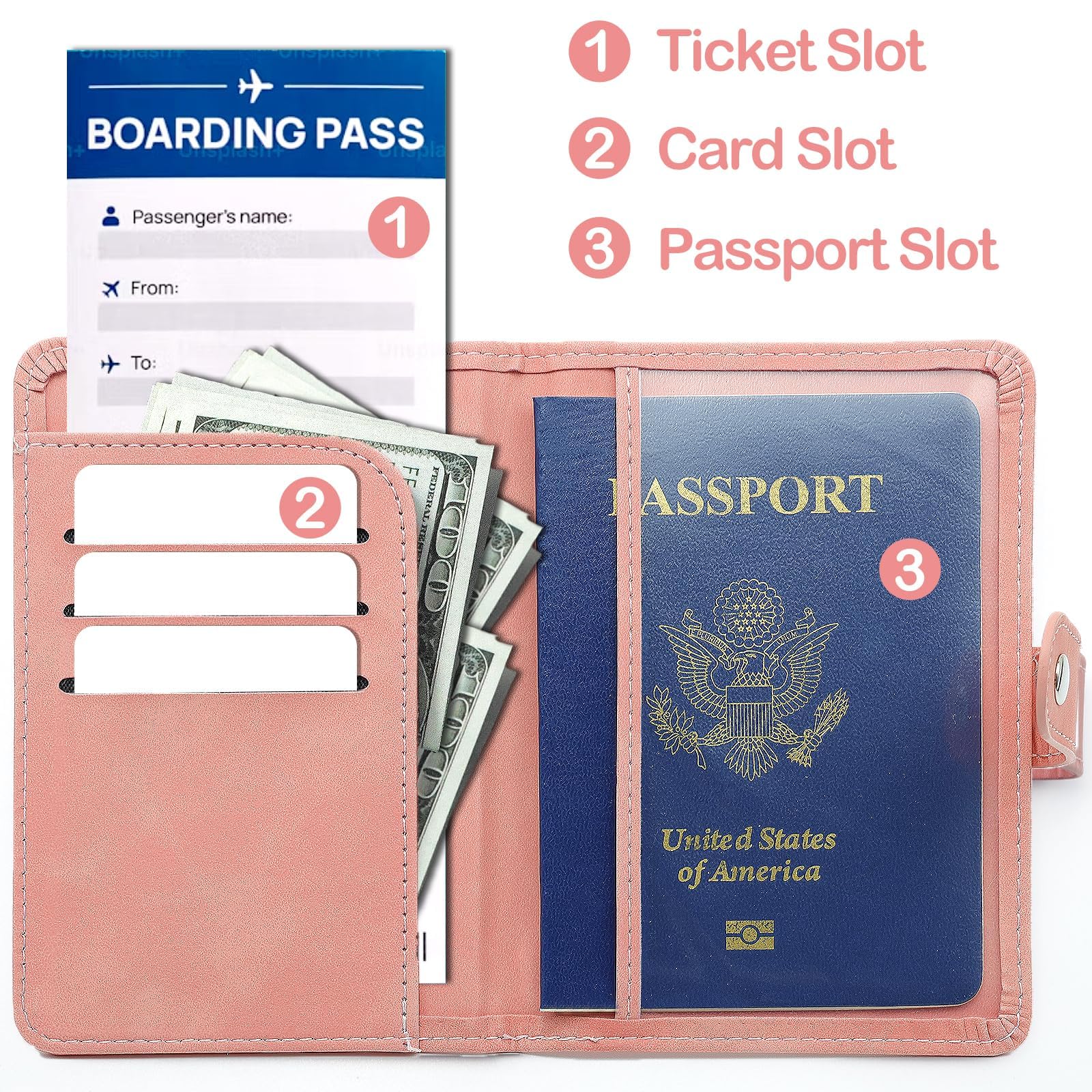 Premium Genuine Leather Passport Holder for Women & Men - RFID Blocking Travel Wallet - Perfect for International Flights, Cruises & Business Trips - Ideal Travel Gift & Cruise Ship Essential Accessory