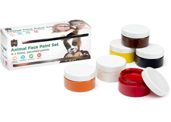 6-Piece Animal Face Paint Kit for Kids - Safe, Non-Toxic & Vibrant Colors for Halloween, Birthday Parties & Costume Events