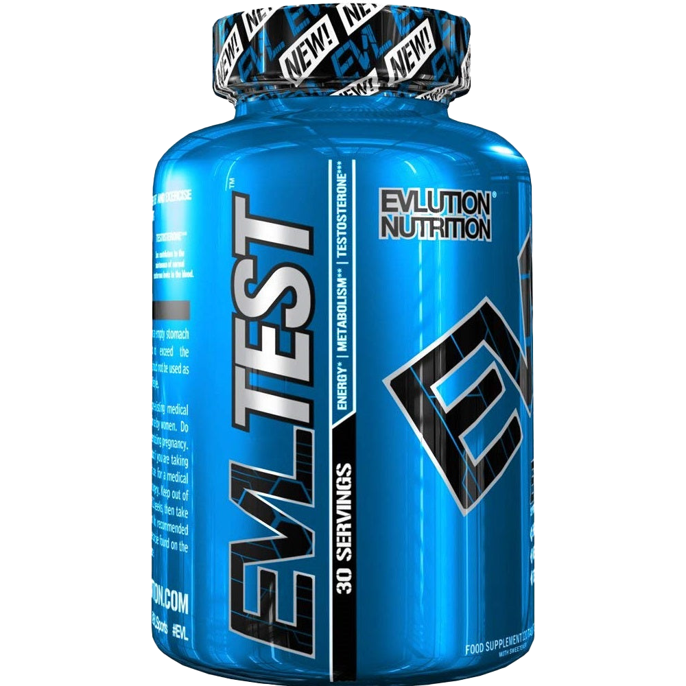 EVLution Nutrition EVL Test - 120 Tablets for Muscle Growth, Strength & Performance | Pre-Workout & Post-Workout Supplement for Men