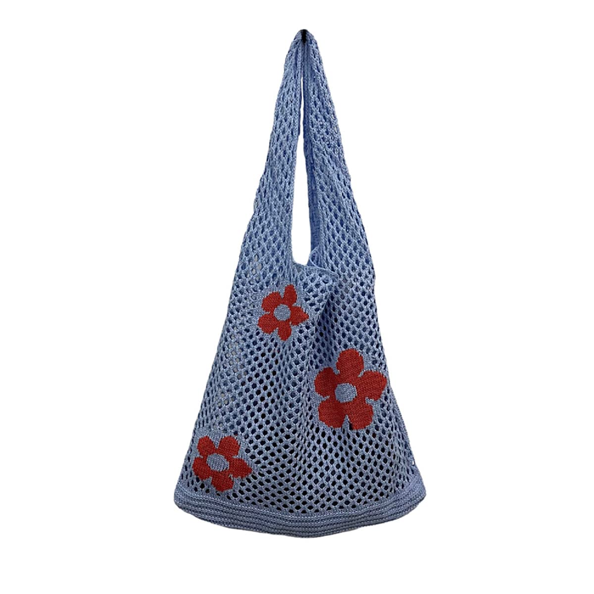 Stylish Women's Knit Mesh Hobo Shoulder Bag - Lightweight Hollow Tote for Shopping, Beach & Daily Use