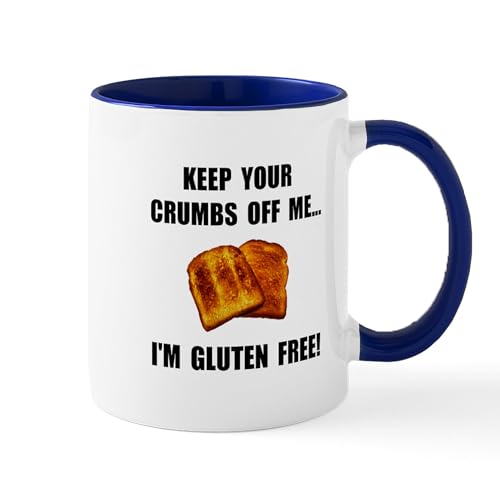 White/Navy Inside - Crumbs Off Me Gluten Free Mug