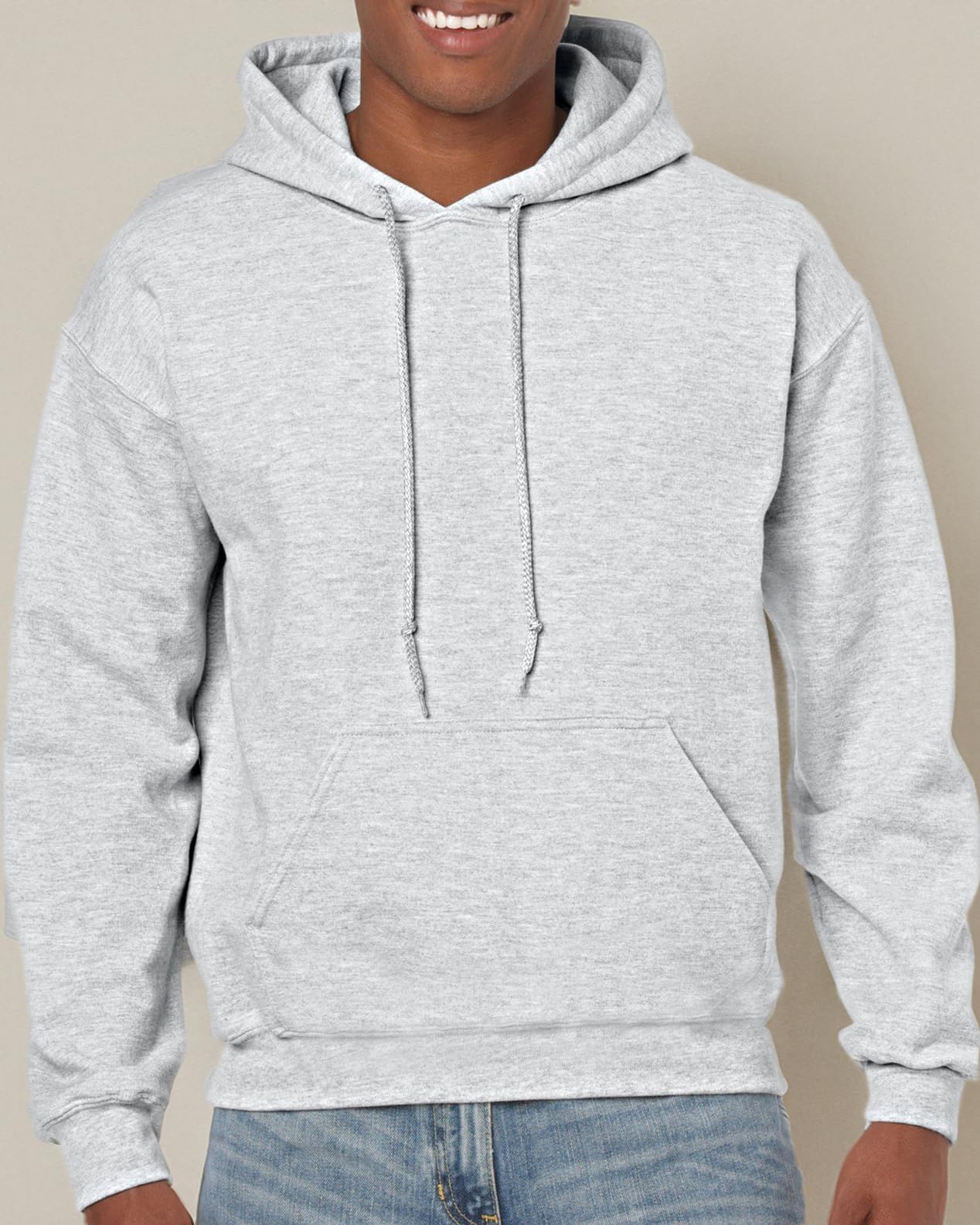 Gildan G18500 Heavy Blend Adult Unisex Hooded Sweatshirt, XL Ash - 2 Pack, Comfortable Pullover Hoodie for Casual Wear, Gym, and Outdoor Activities