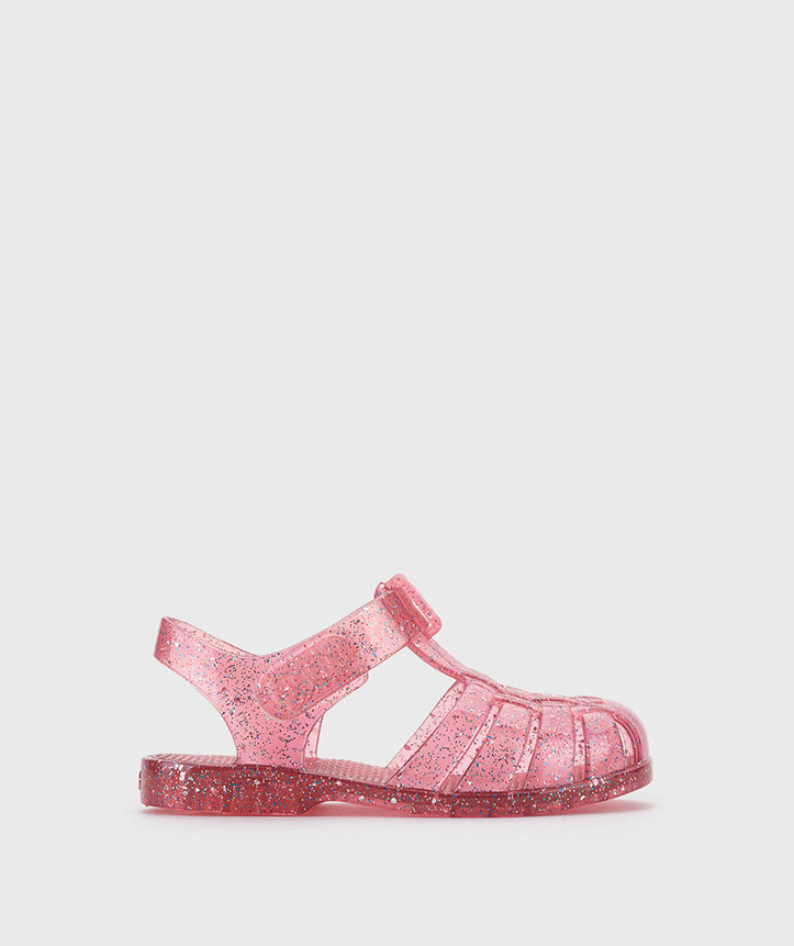 Igor 10329 387 Clasica Cristal Sandals - Women's Glitter Fucsia Flip Flops for Beach, Pool & Summer Outfits