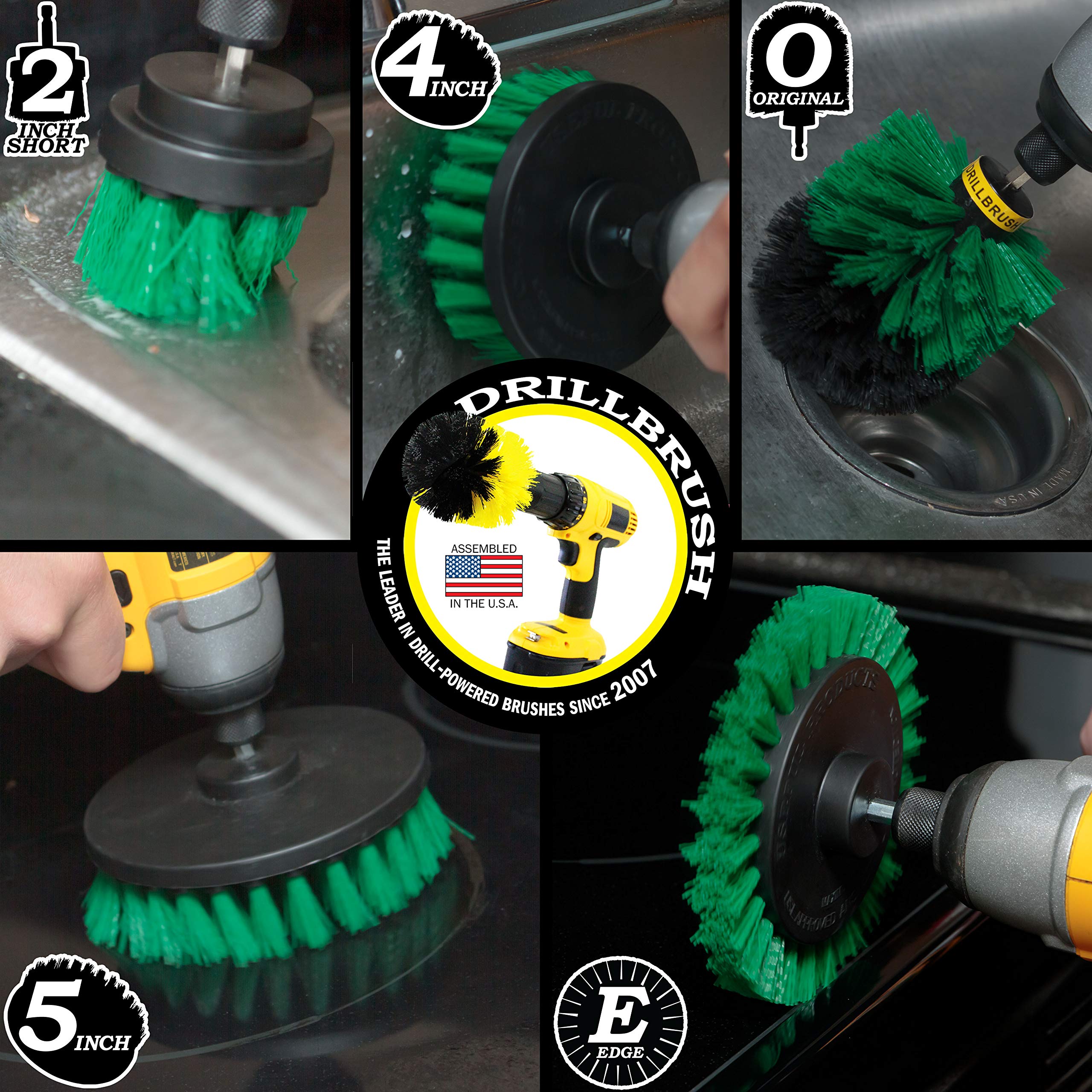 Electric Spin Scrubber Kit - Cordless Drill Cleaning Brush for Kitchen & Oven