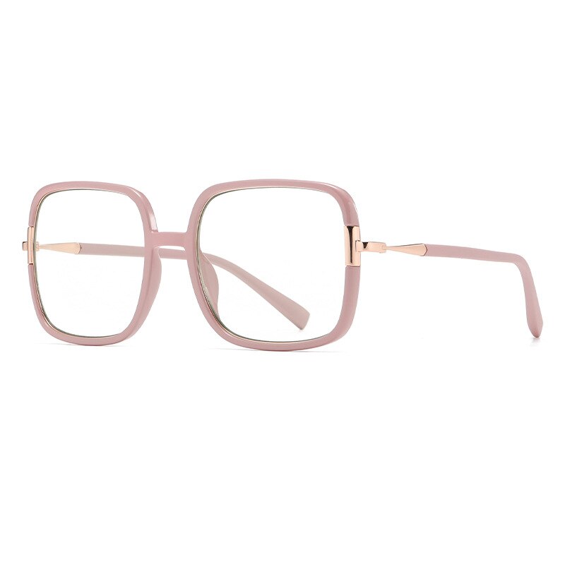 CCspace Unisex Full Rim Large Square TR90 Titanium Eyeglasses Frame 56314 - Lightweight & Durable for Work, Reading & Fashion