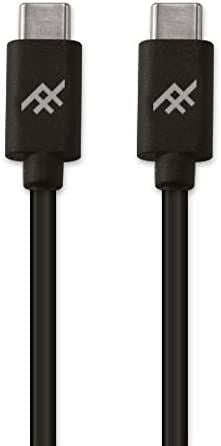 iFrogz 1.8M USB C to C Fast Charging Cable (Black) - High Speed Data Sync & Power Delivery for iPhone 15, Samsung Galaxy, iPad Pro & More - Perfect for Home, Office & Travel Charging