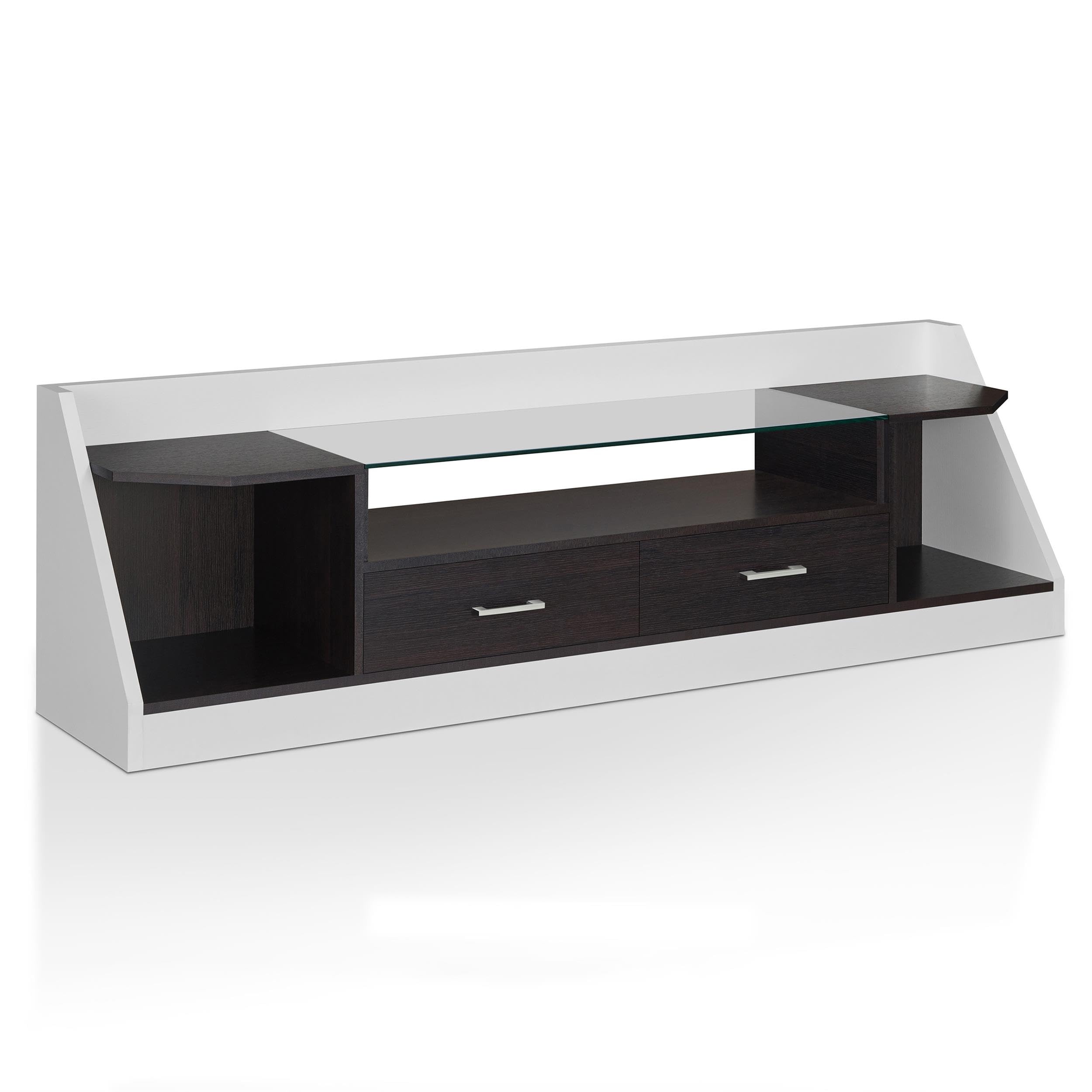 Furniture of America Ardmore Modern 70-Inch TV Stand - Espresso Brown Solid Wood Entertainment Center for Living Room, Bedroom & Home Theater