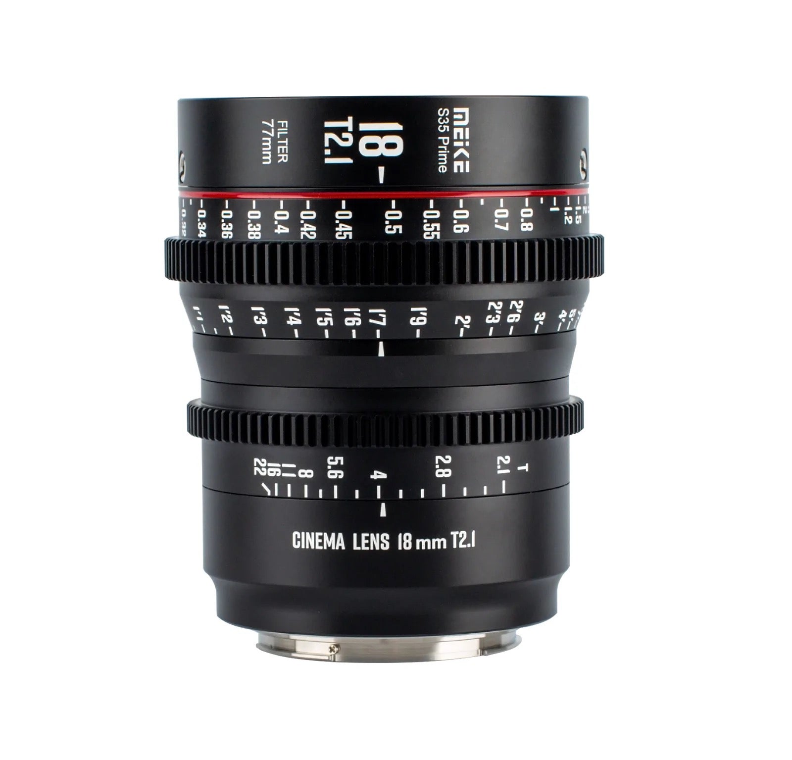 Meike Cinema Super35 18mm T2.1 Lens for Canon EF Mount - Wide Angle Prime Lens for Filmmaking, Vlogging & Photography