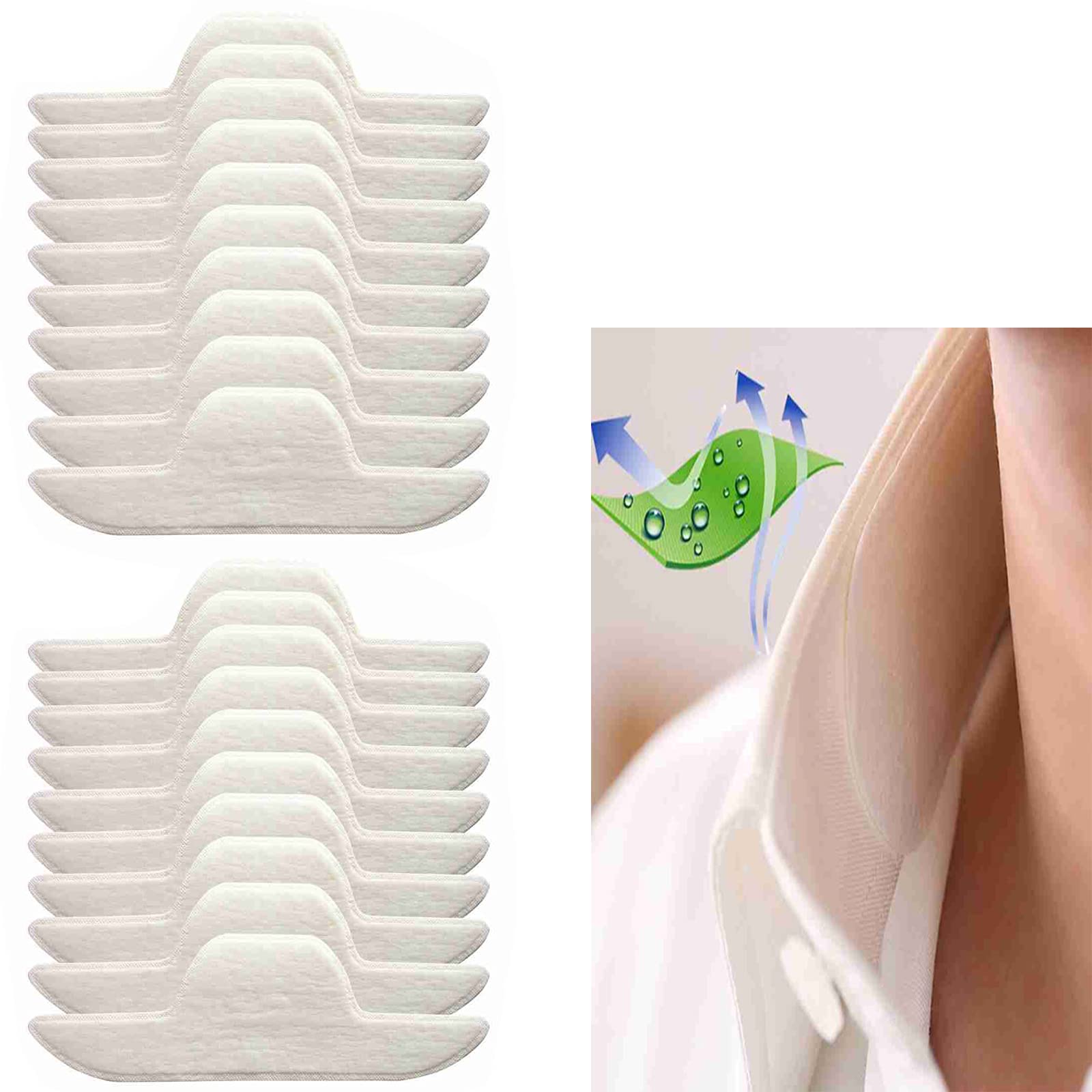 KRONDO Disposable Collar Protector Sweat Pads - 20 PCS Self-Adhesive Neck Liner Pads for Shirts, Invisible Sweat & Stain Protection for Men & Women | Ideal for Work, Travel & Formal Events