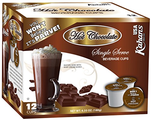Vegan Hot Chocolate Cups - Dairy Free & Caffeine Free K-Cup Pods (12 Count) for Keurig Coffee Makers - Perfect for Cozy Nights & Winter Warmth