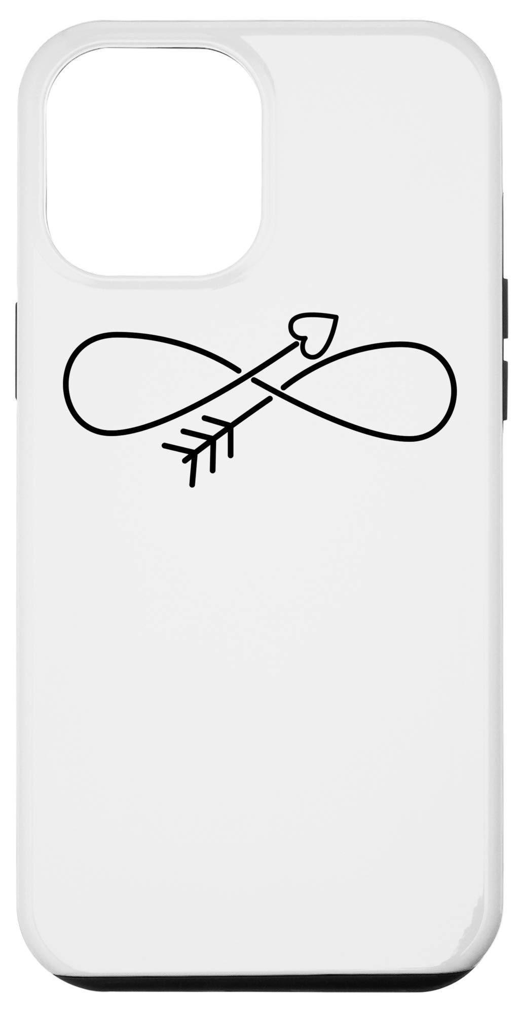 iPhone 12 Pro Max Case with Infinity Heart Arrow Design - Trendy Protective Cover for Everyday Use, Travel & Gifting
