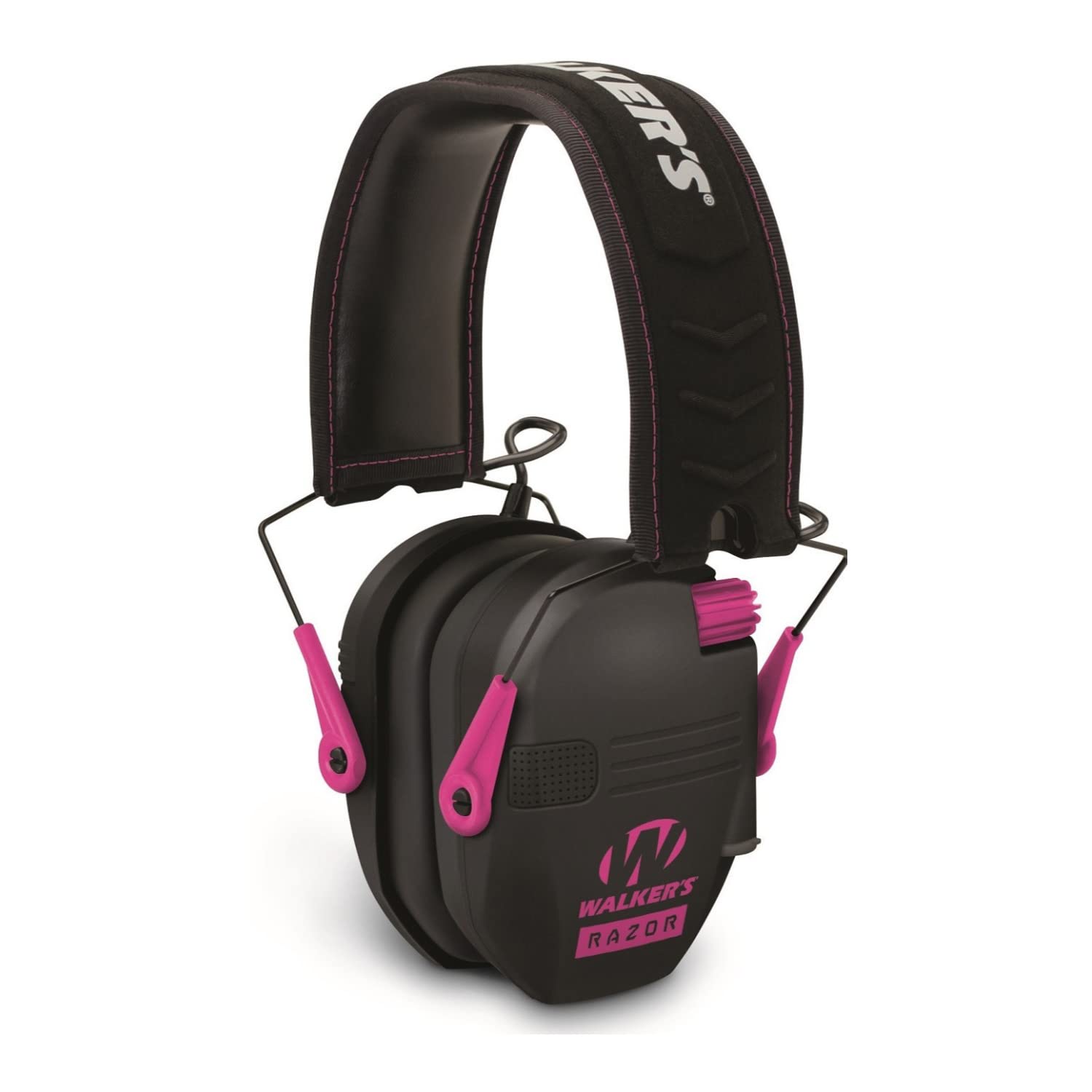 Walker's Razor Slim Electronic Shooting Earmuffs - Noise Cancelling Hearing Protection with Walkie Talkie & Safety Glasses Bundle for Hunting, Shooting Range, Construction Work and Outdoor Activities