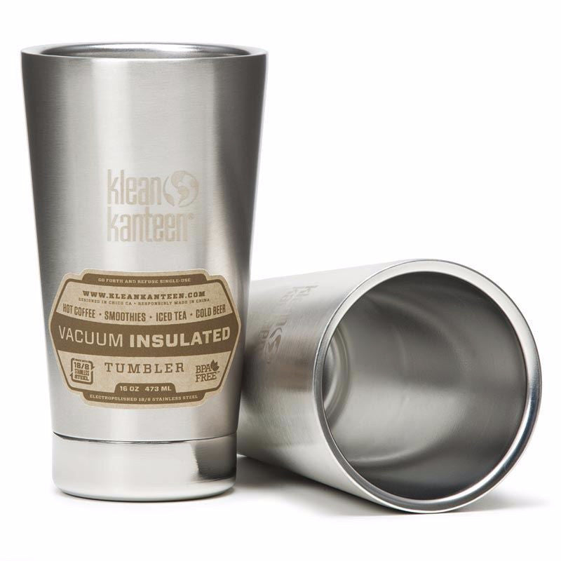 Klean Kanteen 16oz (473mL) Vacuum Insulated Stainless Steel Tumbler - Keeps Drinks Hot/Cold for Hours - Perfect for Coffee, Tea, Water & Outdoor Activities