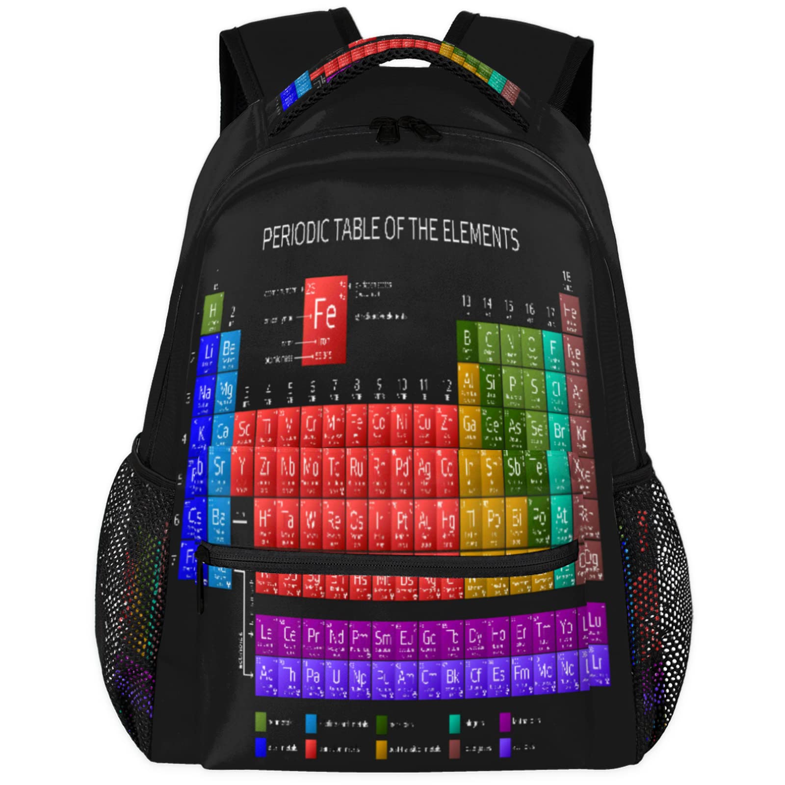 Periodic Table Backpack for School & Travel - Waterproof Laptop Backpack with Multiple Pockets for Teens, Kids, Boys & Girls - Perfect for Hiking, College, Work & Daily Use | Chemistry Elements Design