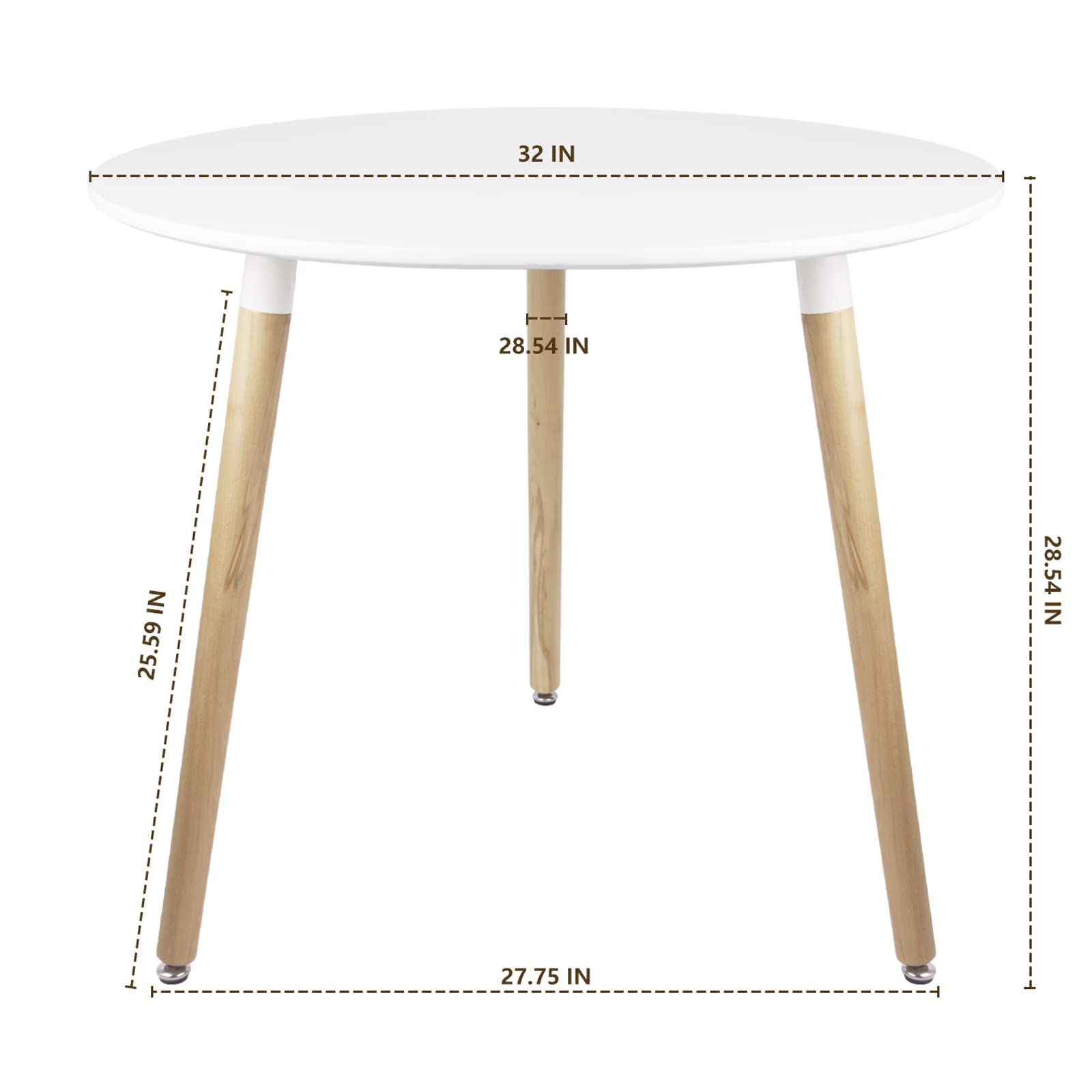 Round White Dining Table 32