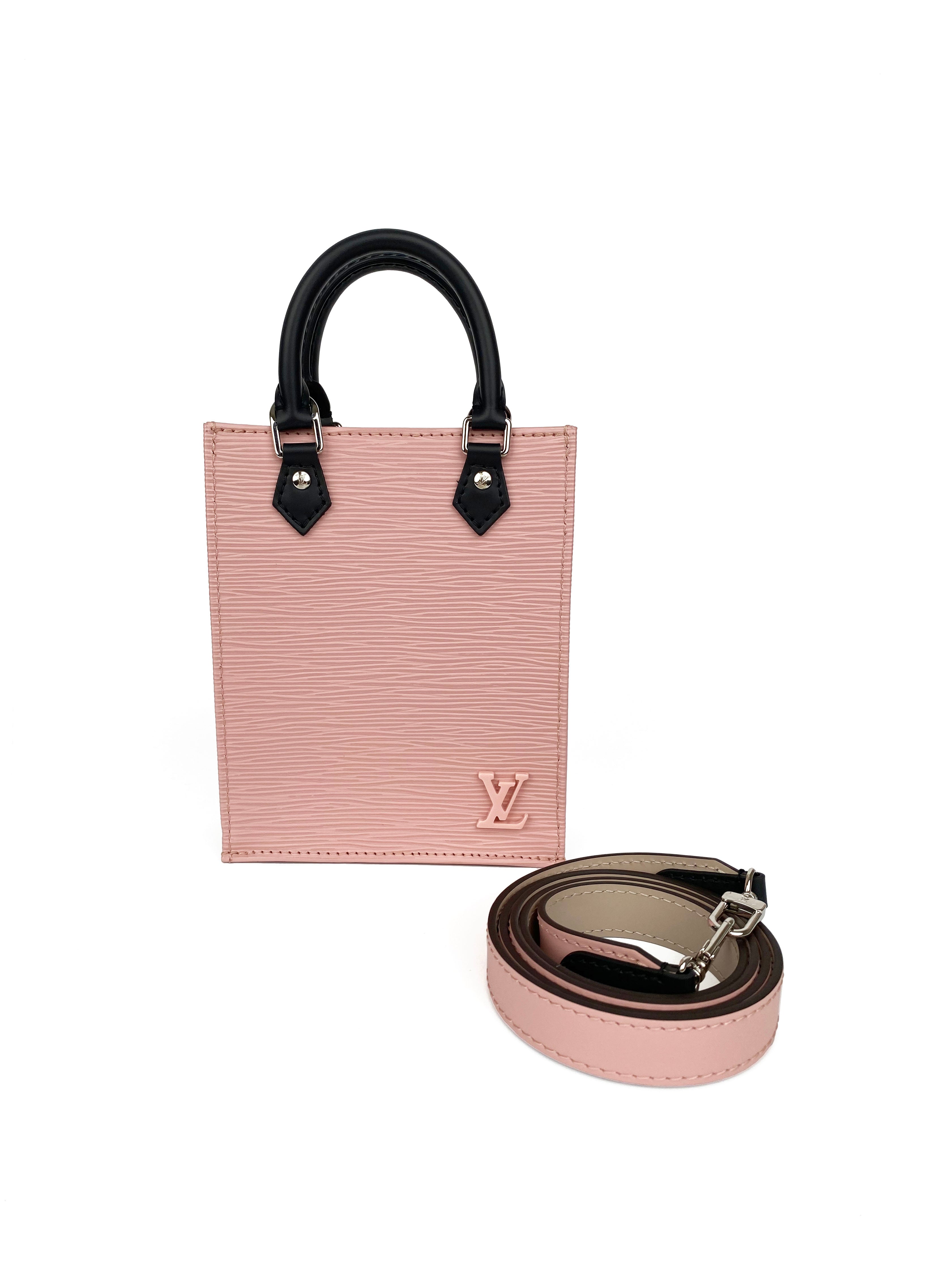Authentic Louis Vuitton Pink Petit Sac Plat Crossbody Bag - Luxury Leather Shoulder Purse for Women | Perfect for Date Night, Shopping & Travel Accessories