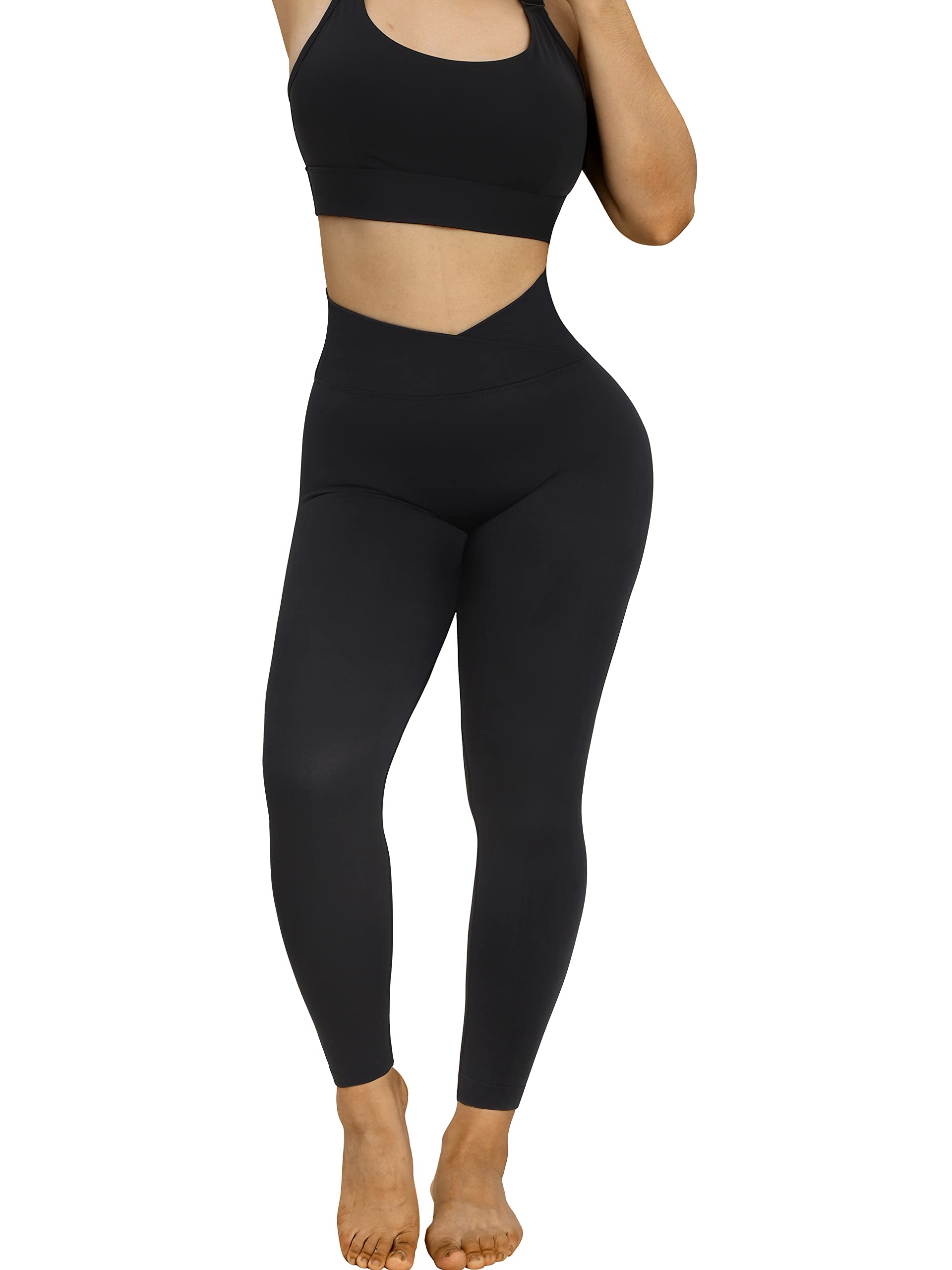 RXRXCOCO Women's High Waist Seamless Yoga Pants - Butt Lifting Workout Leggings for Gym, Running & Fitness | Compression Activewear for Women
