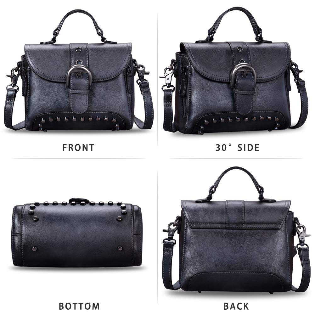 Genuine Leather Small Purse for Women - Vintage Real Leather Shoulder Bag Crossbody Purse with Adjustable Strap | Perfect for Everyday Use, Travel & Date Night