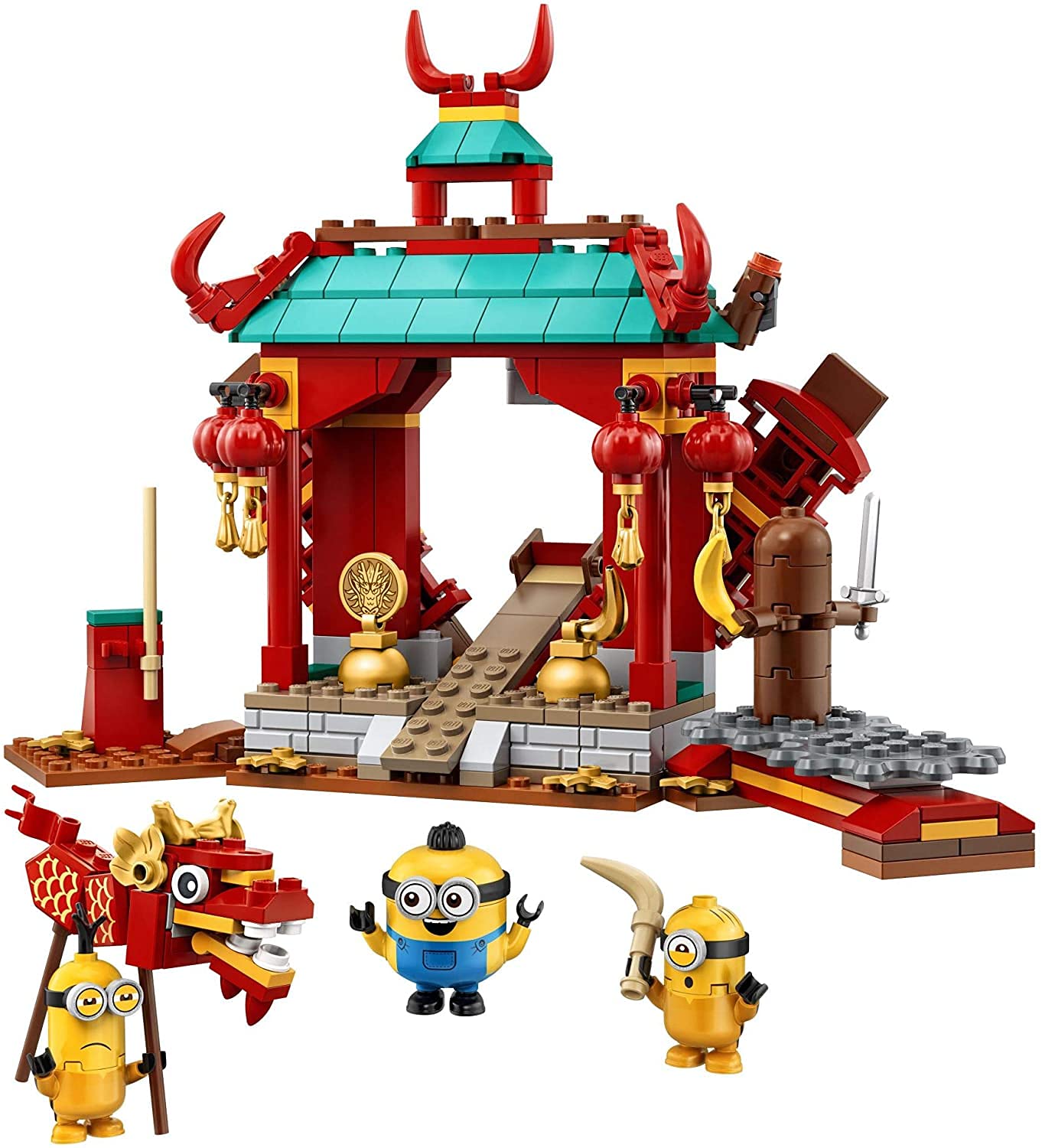 LEGO Minions: The Rise of Gru - Minions Kung Fu Battle (75550) 310-Piece Building Set with Kevin & Stuart Figures | Creative Construction Toy for Kids Ages 6+ | Perfect Birthday Gift for Minions Fans | Fun Playroom & Party Activity