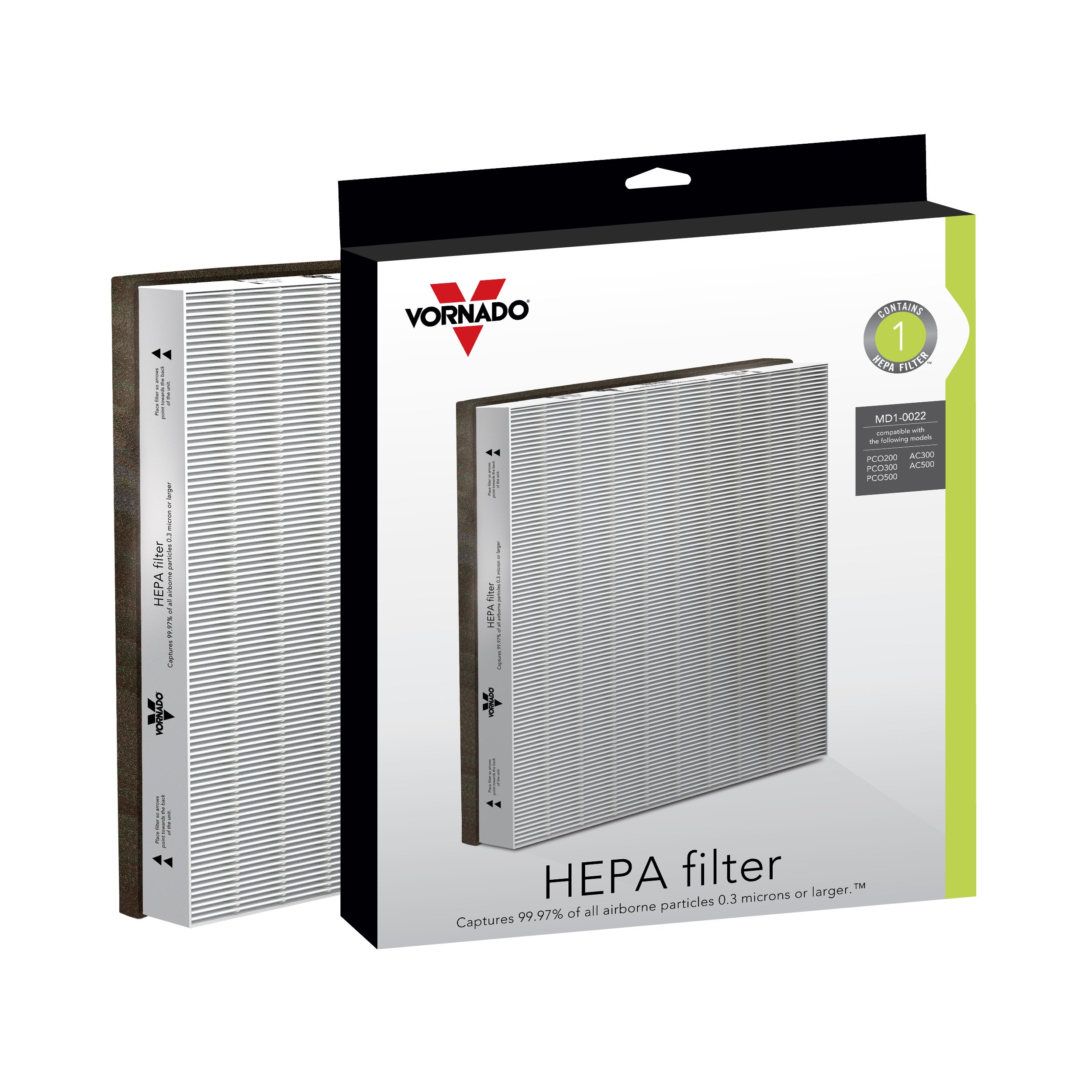 Vornado MD1-0022 Replacement Air Purifier Filter - HEPA Grade, 1-Pack (Gray) - Perfect for Bedroom, Office & Allergy Relief