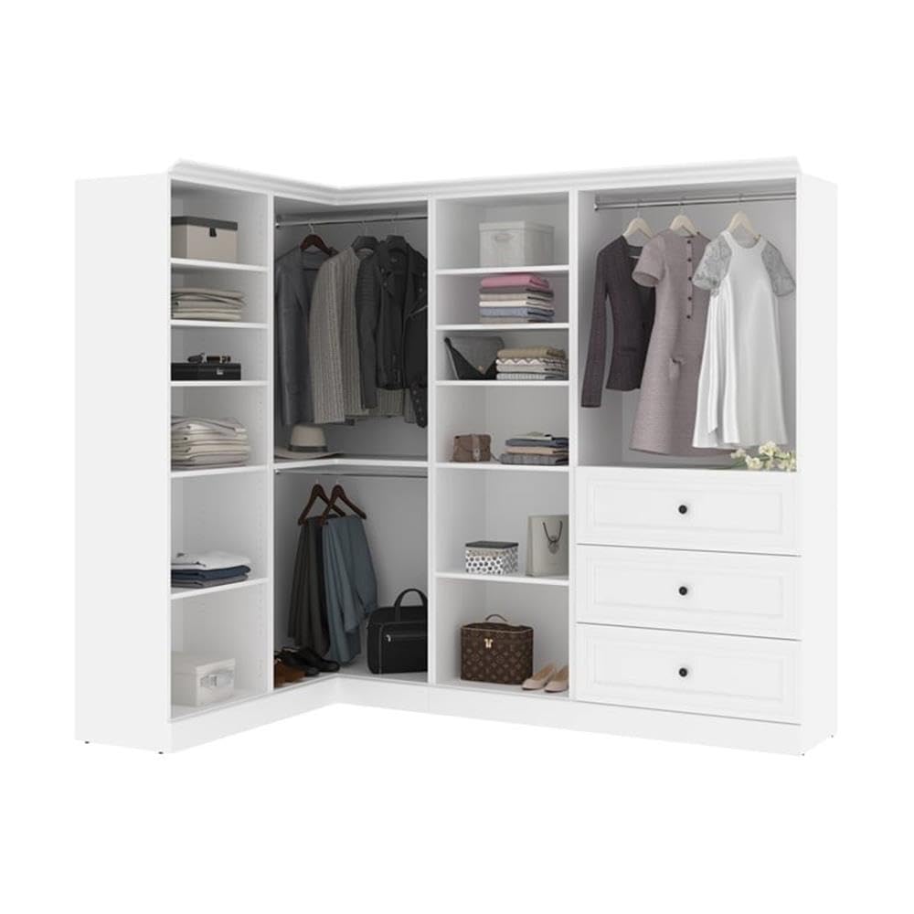 Atlin Designs Transitional Wood Full Murphy Bed with Nightstand in Bark Gray/White - Space Saving Wall Bed for Small Apartments, Guest Rooms & Home Offices