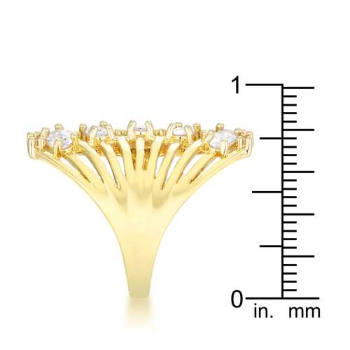 2.15ct Natalie CZ Cocktail Ring in 14k Gold - Elegant Statement Jewelry for Parties, Weddings & Special Occasions