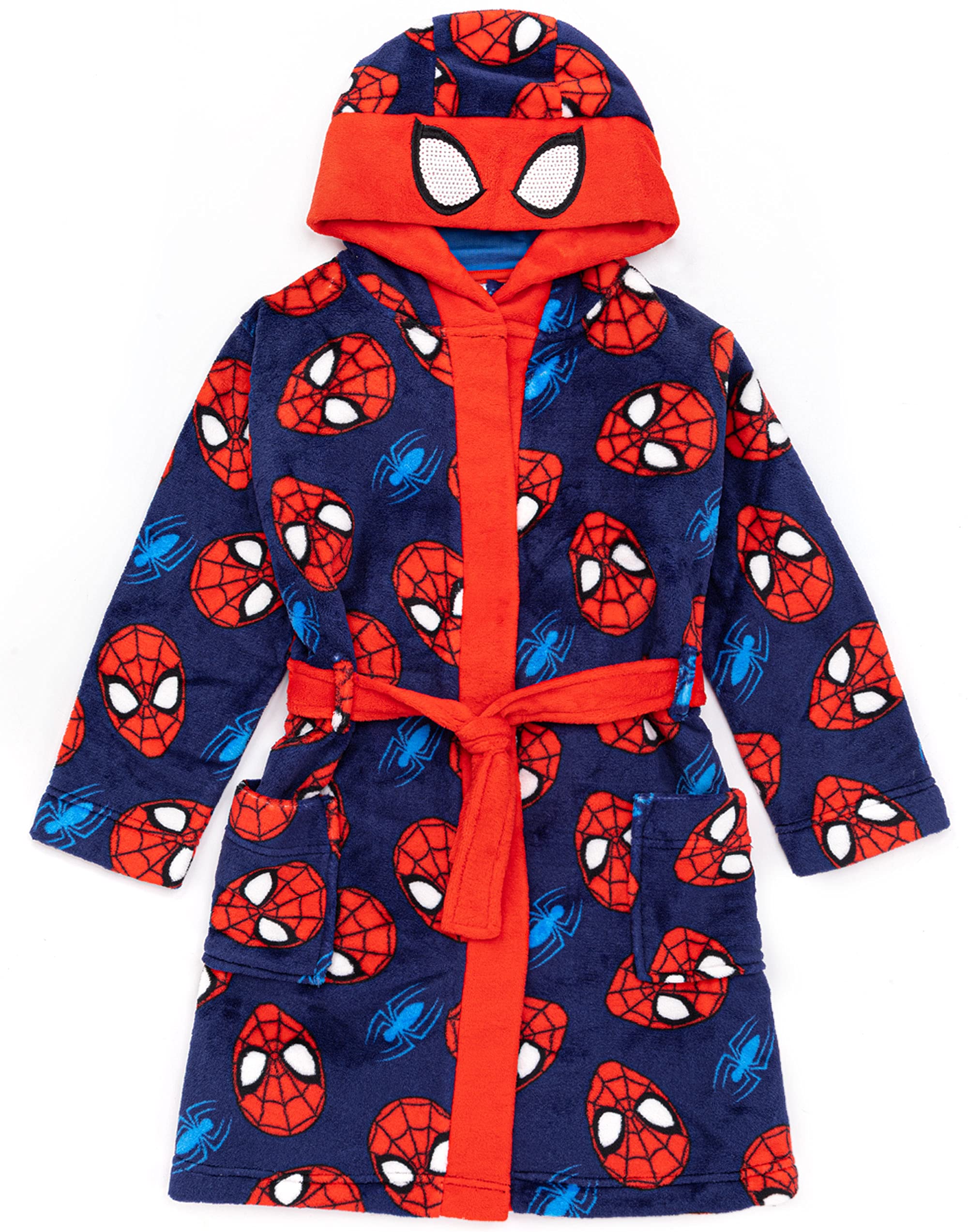 Marvel Spider-Man Kids Cosplay Robe - Boys Superhero Pajamas & Dressing Gown for Halloween, Birthday Party & Sleepwear | Soft Costume for Children's Dress-Up Play