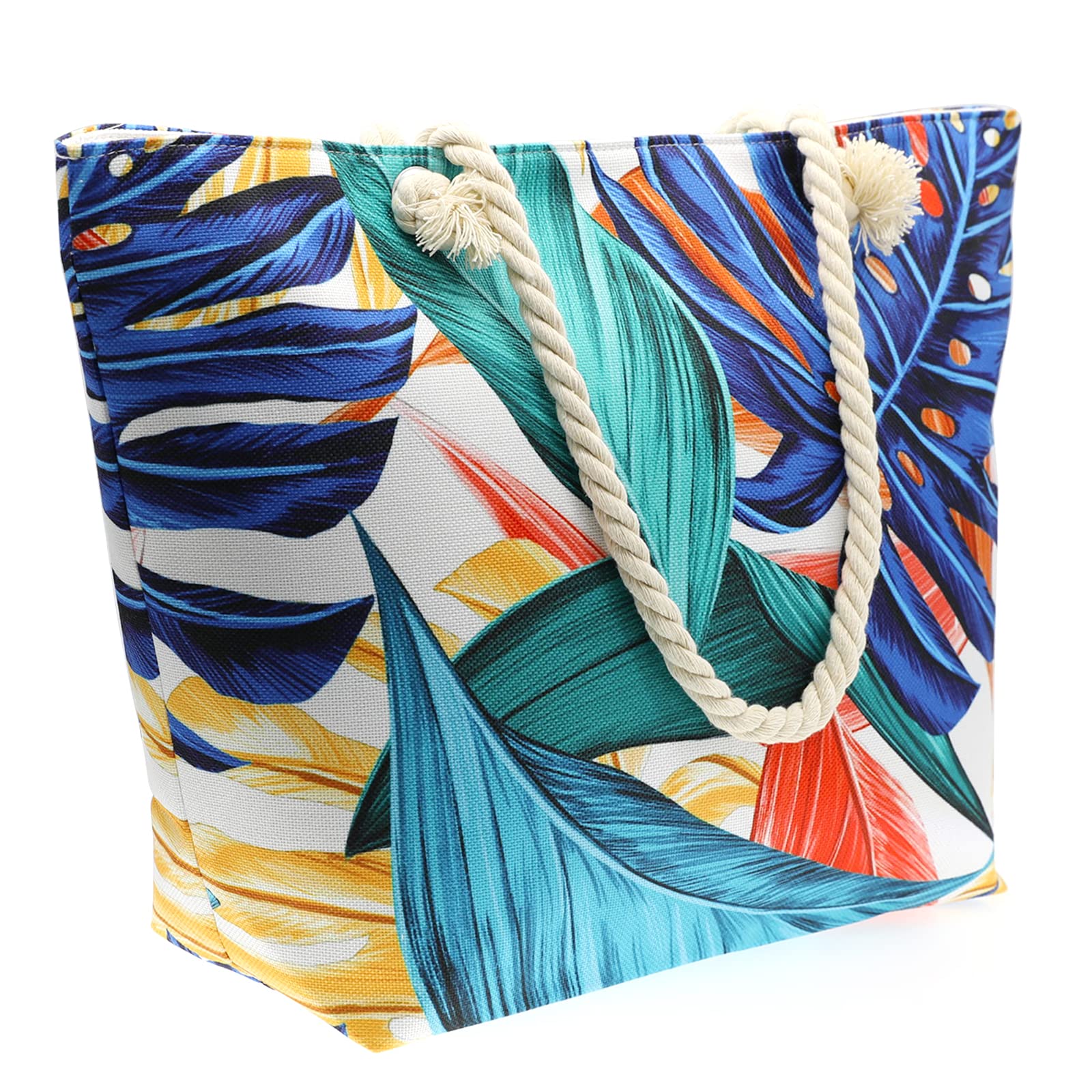 Waterproof Extra Large Beach Tote Bag for Women - Zippered Travel & Daily Use Tote - Perfect for Pool, Beach, Gym & Shopping