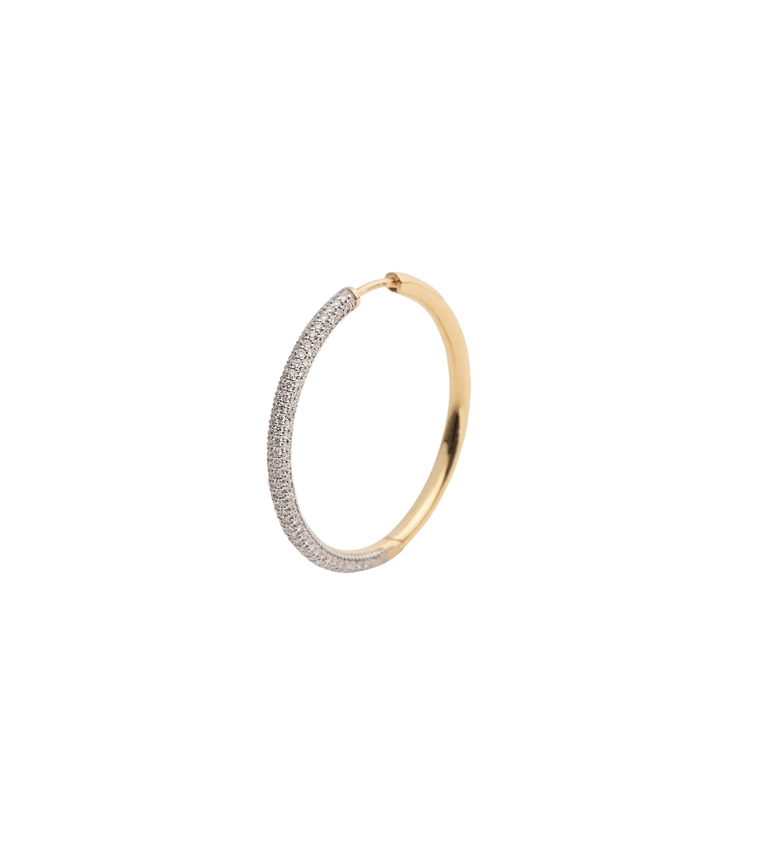 Stunning Oversized Pave Diamond Hoop Earrings for Women - 14K Gold Plated Luxury Statement Jewelry - Perfect for Parties, Weddings & Special Occasions