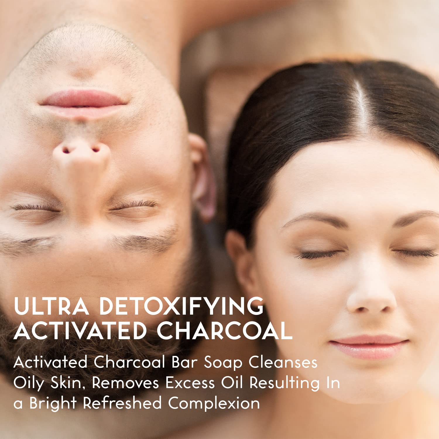 O NATURALS 3 Pack Activated Charcoal Soap Bar - Detoxifying Body Wash & Face Cleanser with Peppermint Oil & Shea Butter | 100% Natural Vegan Soap for Men & Women (4oz Each) | Perfect for Acne Treatment, Deep Cleansing & Skin Detox