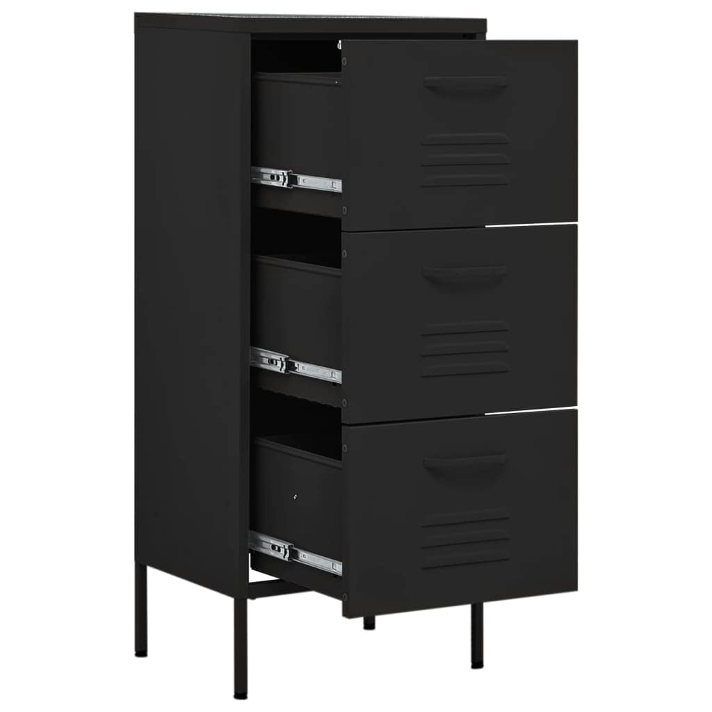 Black Steel Storage Cabinet 16.7