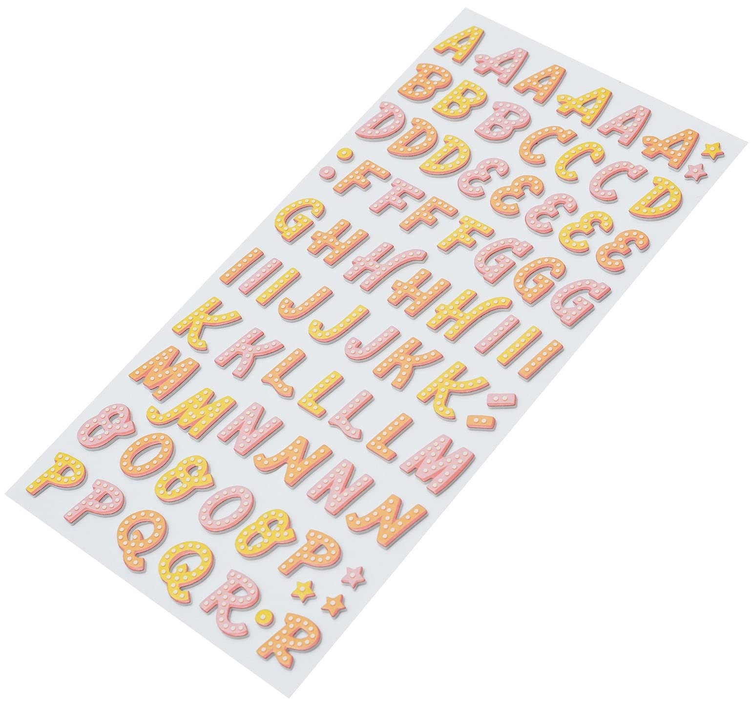 American Crafts FANTASTICO THICKERS Alphabet Stickers - Premium DIY Scrapbooking Letters for Card Making, Journaling & Home Decor