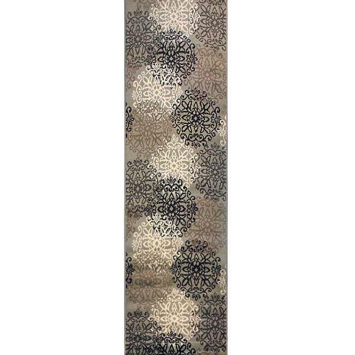 Leigh Traditional Floral Scroll Indoor Area Rugs & Runner Rugs - Non-Slip Soft Living Room Bedroom Decor Carpet