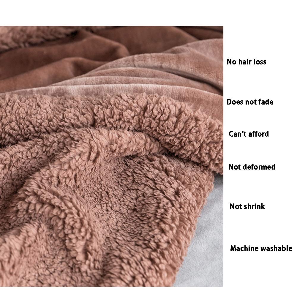 Super Soft Plush Blanket - 200x230cm Luxurious & Washable Fleece Throw - Cozy Bed Warm Blanket Gift for Home, Sofa, Office & Travel - Perfect for Winter Nights, Camping & Relaxation (Color D)
