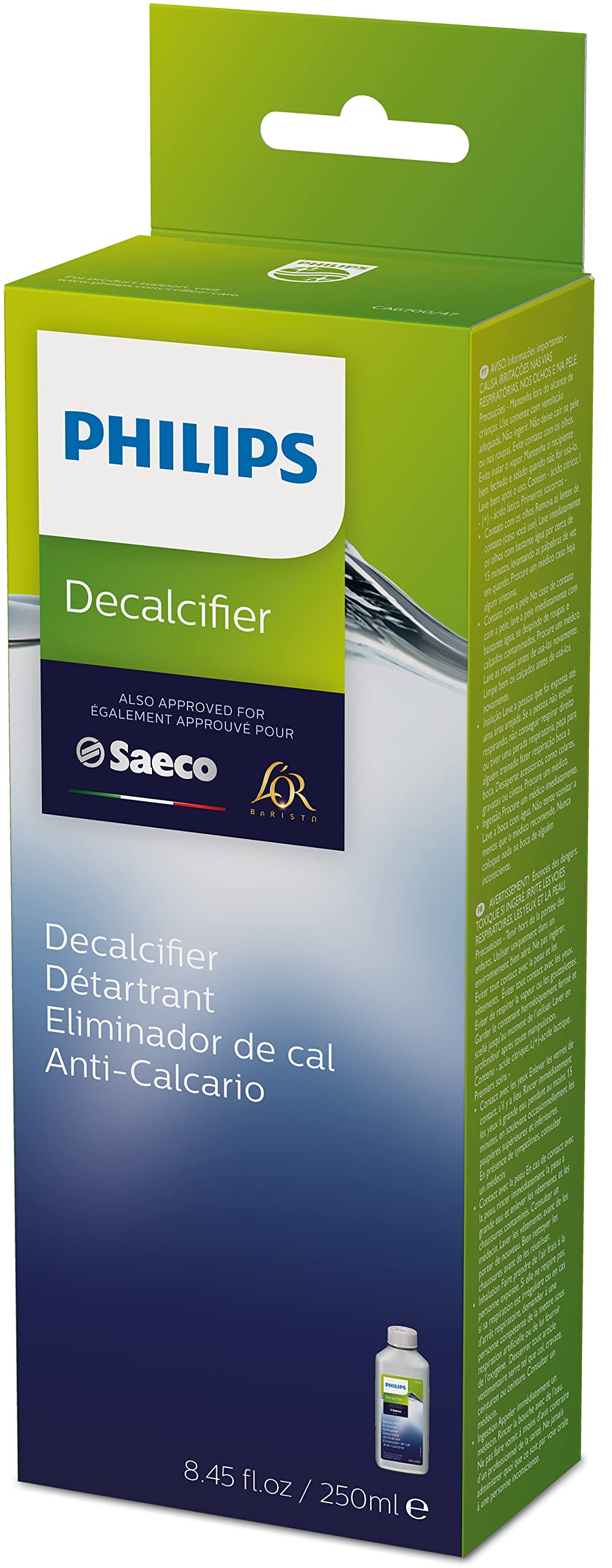 Philips Original Espresso Machine Descaler (CA6700/47) - 250ml Bottle for Coffee Maker Maintenance | Extends Appliance Lifespan | Perfect for Home & Professional Use in Kitchens & Coffee Shops