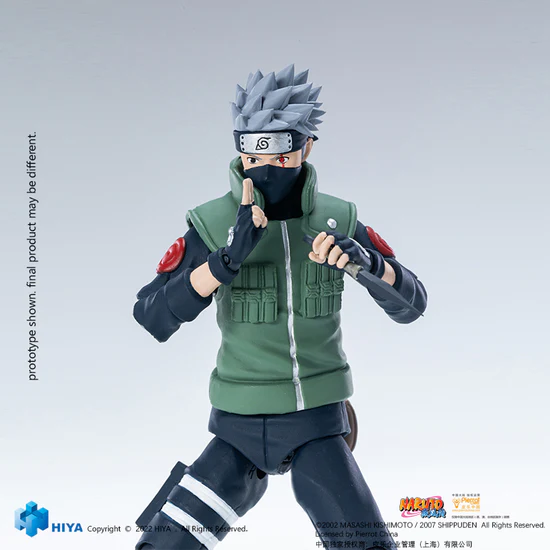 HIYA 6-inch 1/12 Scale Naruto Kakashi Action Figure - Exquisite Basic Series Collectible for Anime Fans | Perfect for Display, Cosplay and Gift Giving
