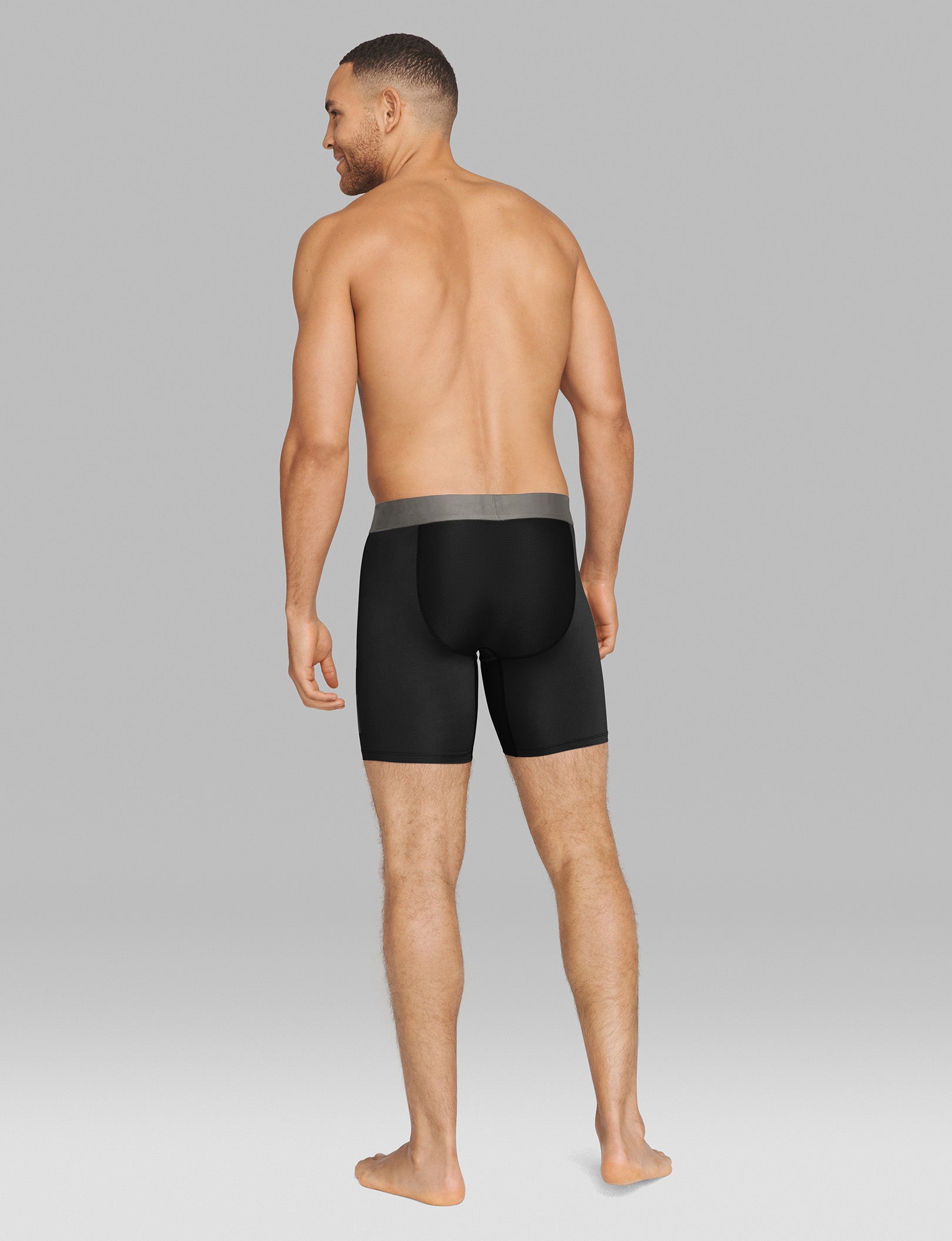 360 Sport Mid Length Boxer Briefs (6-Pack) - Moisture-Wicking Men's Underwear for Gym, Running & Everyday Comfort