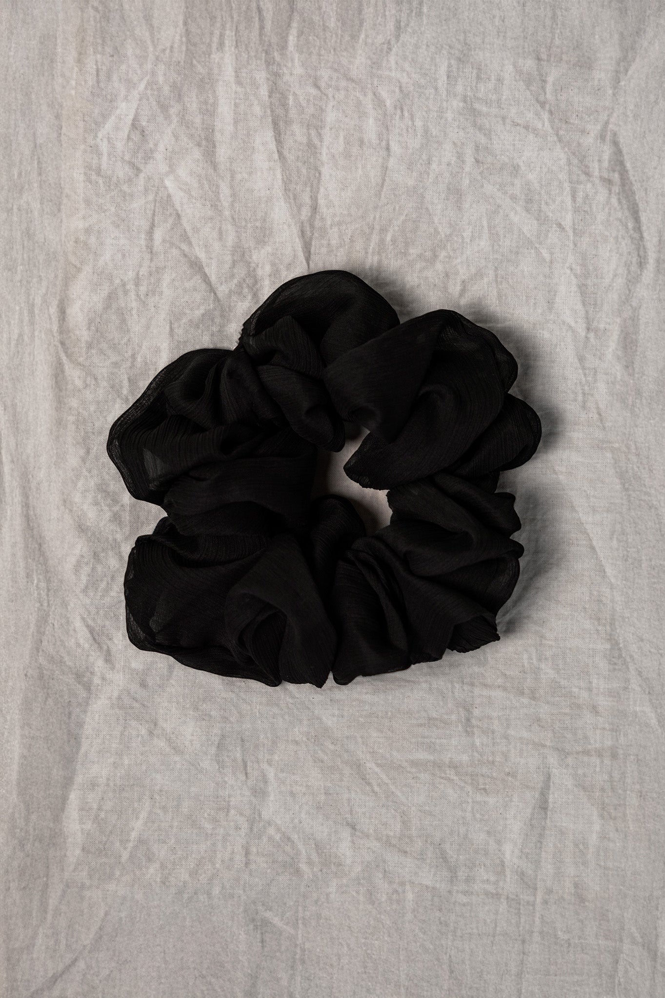 100% Upcycled Crinkle Chiffon Scrunchie Hair Tie - Eco-Friendly Fashion Accessory for Women & Girls - Perfect for Workouts, Yoga, and Everyday Styling