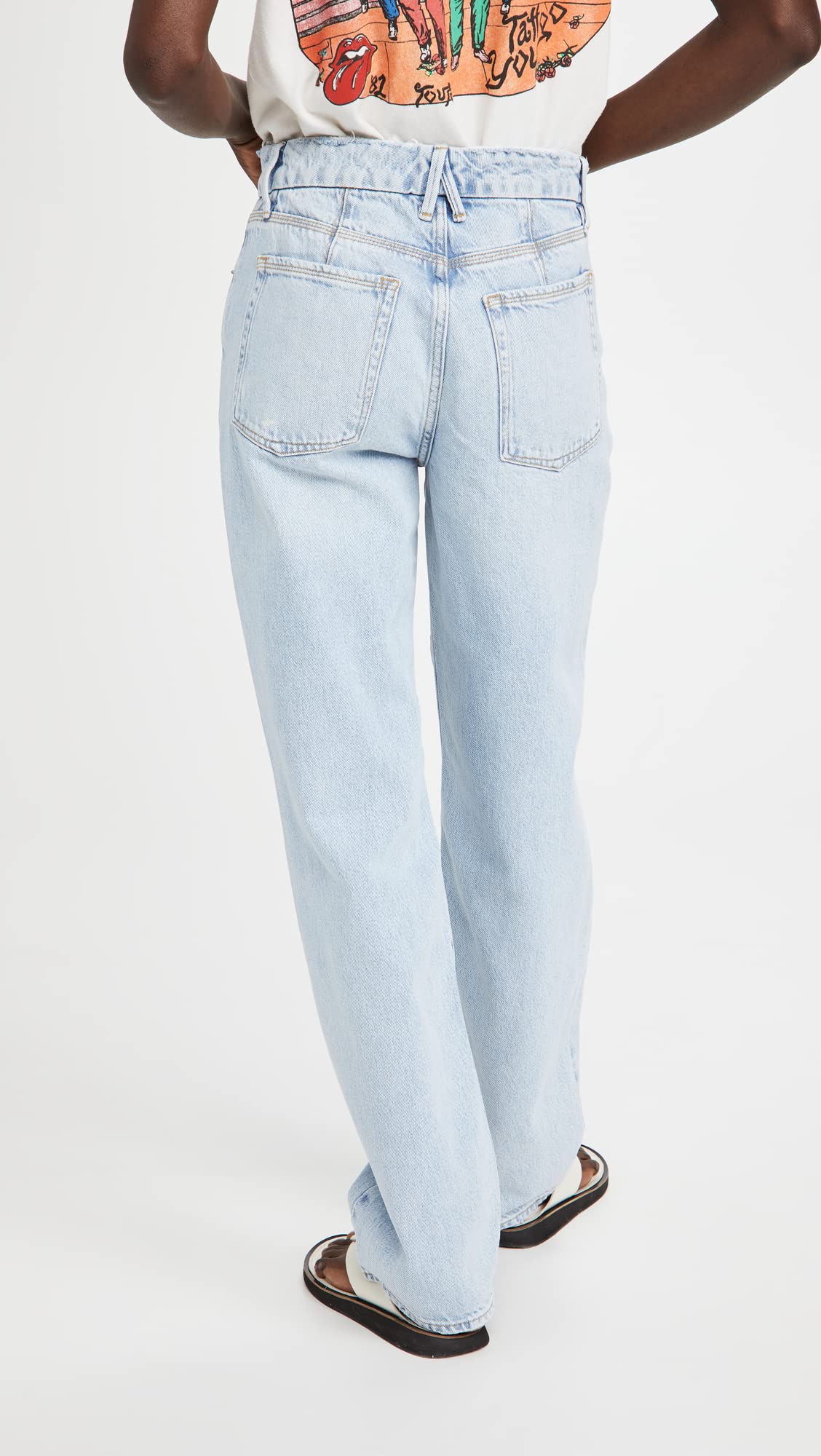 Good American Women's Good 90's High Waist Straight Leg Jeans - Vintage Denim for Casual Wear, Date Night & Everyday Outfits