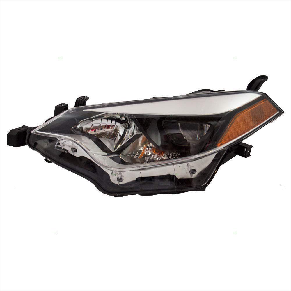 Eapmic Driver Side Headlight Assembly with Bulbs - Compatible with 2014-2016 Toyota Corolla 4-Door Sedan (Left Side) - Durable Replacement for Improved Night Visibility & Safety Driving