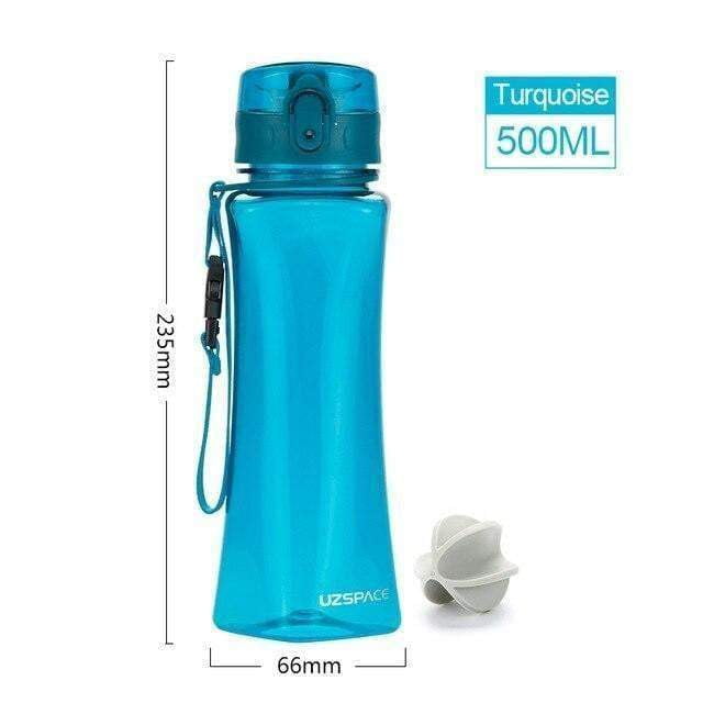 UZSPACE 350ml & 500ml Tritan Plastic Water Bottle - BPA Free Leak Proof Sports Water Bottle for Gym, Hiking, Camping & Travel - Portable Drinkware for Water, Tea, Juice & Cold Beverages