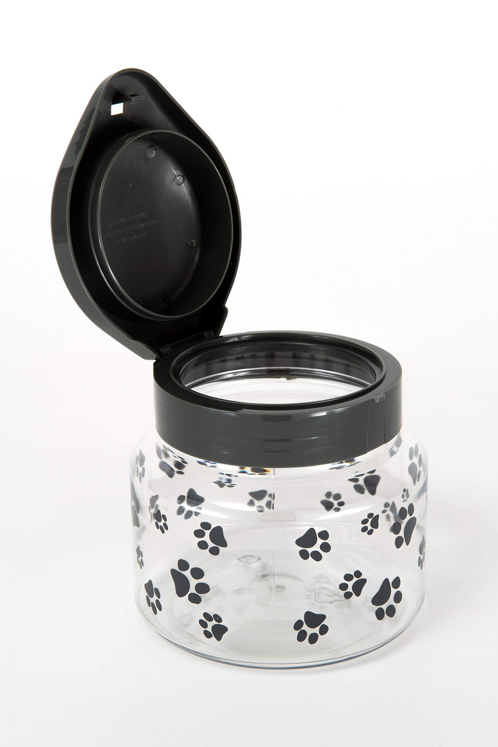 Lixit 44oz Grey Pet Food Storage Container - Airtight Treat Jar for Dogs, Cats, Small Animals & Birds | Perfect for Kitchen Counter, Pantry or Pet Feeding Station Organization