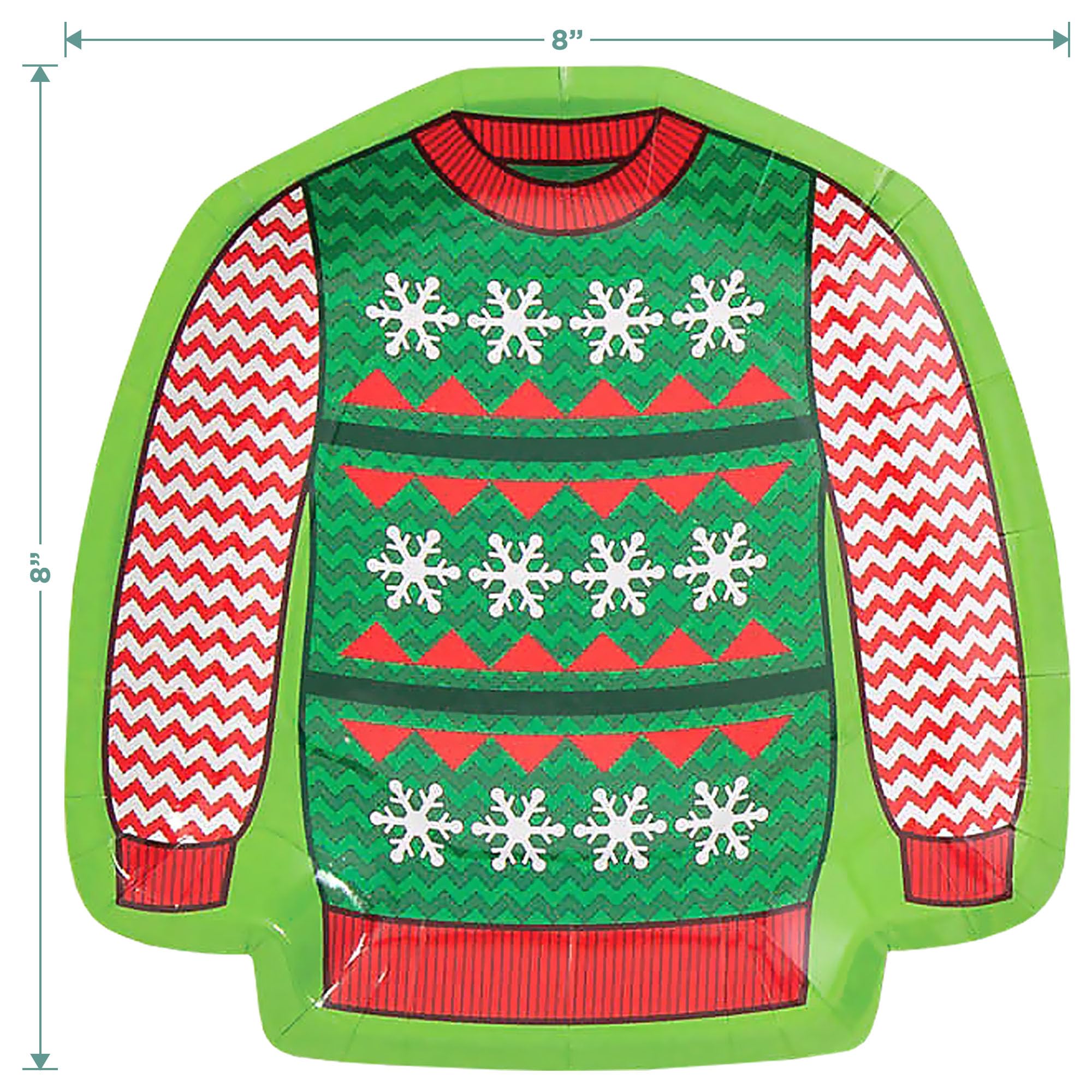 Ugly Christmas Sweater Party Supplies - 16 Dessert Plates & Beverage Napkins Set for Tacky Holiday Parties | Perfect for Christmas Office Parties, Family Gatherings & Festive Celebrations